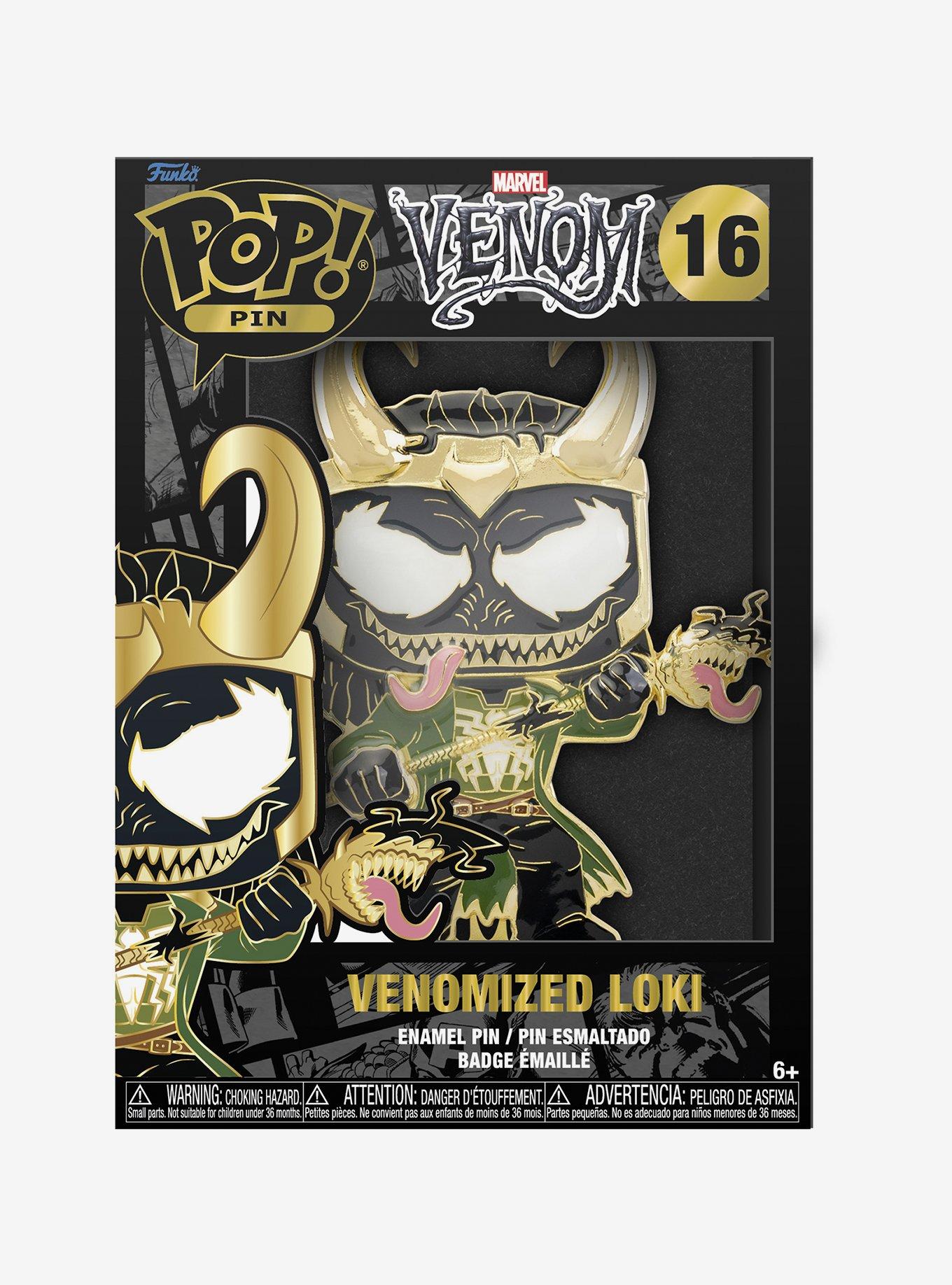 Funko Pop! Marvel Venom Venomized Loki Large Enamel Pin, , alternate