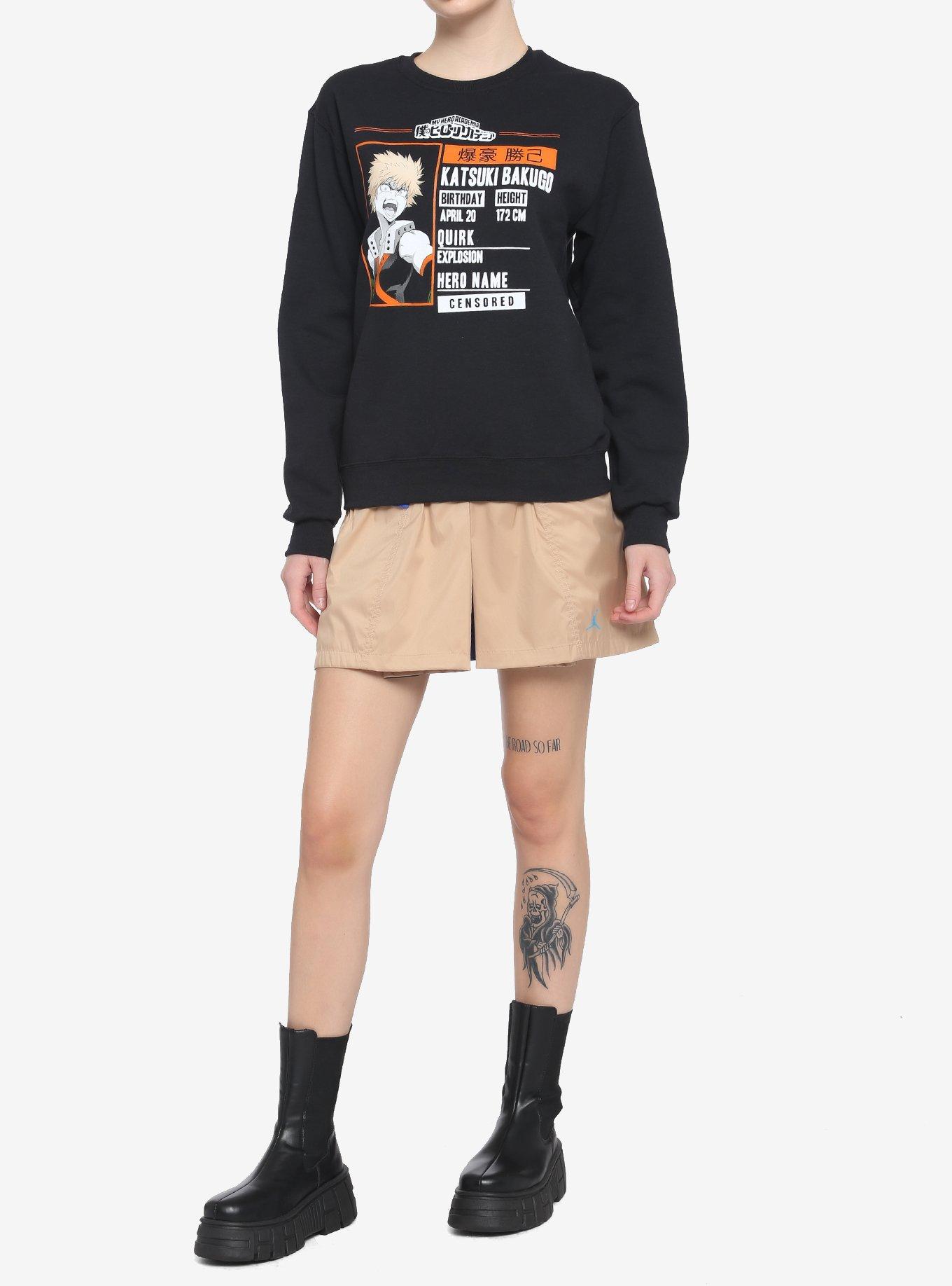 My Hero Academia Bakugo Information Girls Sweatshirt, MULTI, alternate