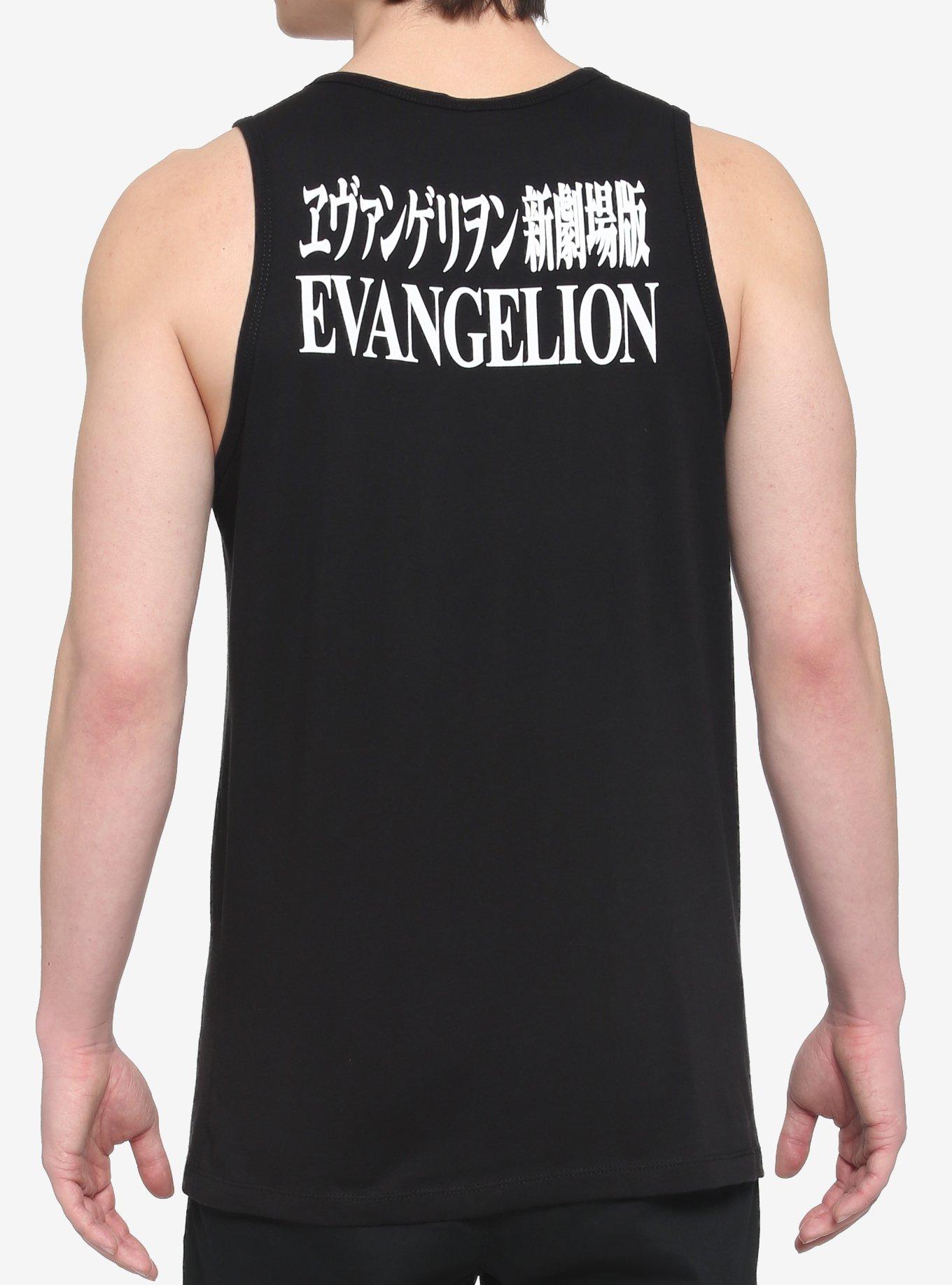 Neon Genesis Evangelion Rei & Asuka Tank Top, BLACK, alternate