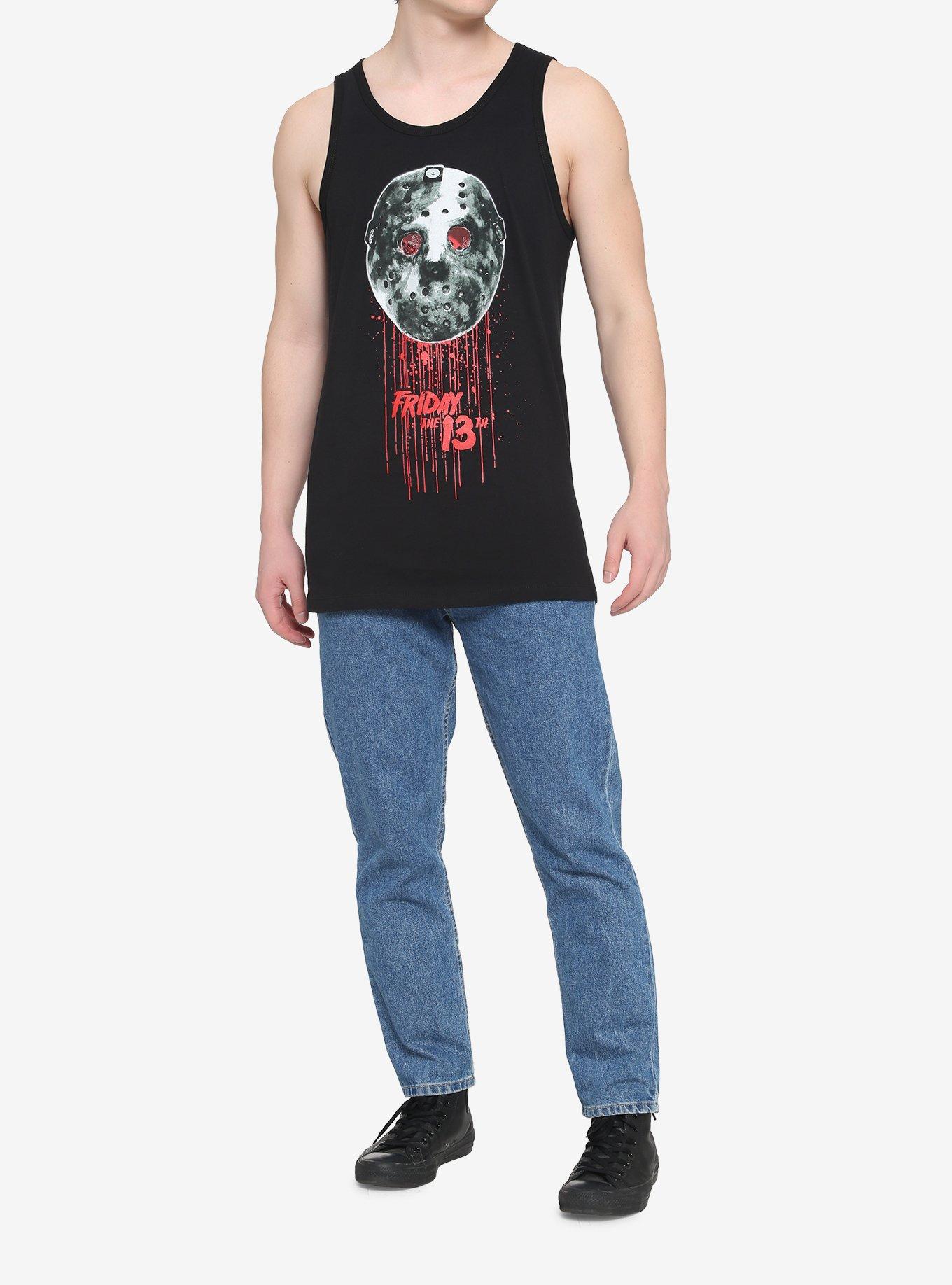 Friday The 13th Bloody Mask Tank Top, BLACK, alternate