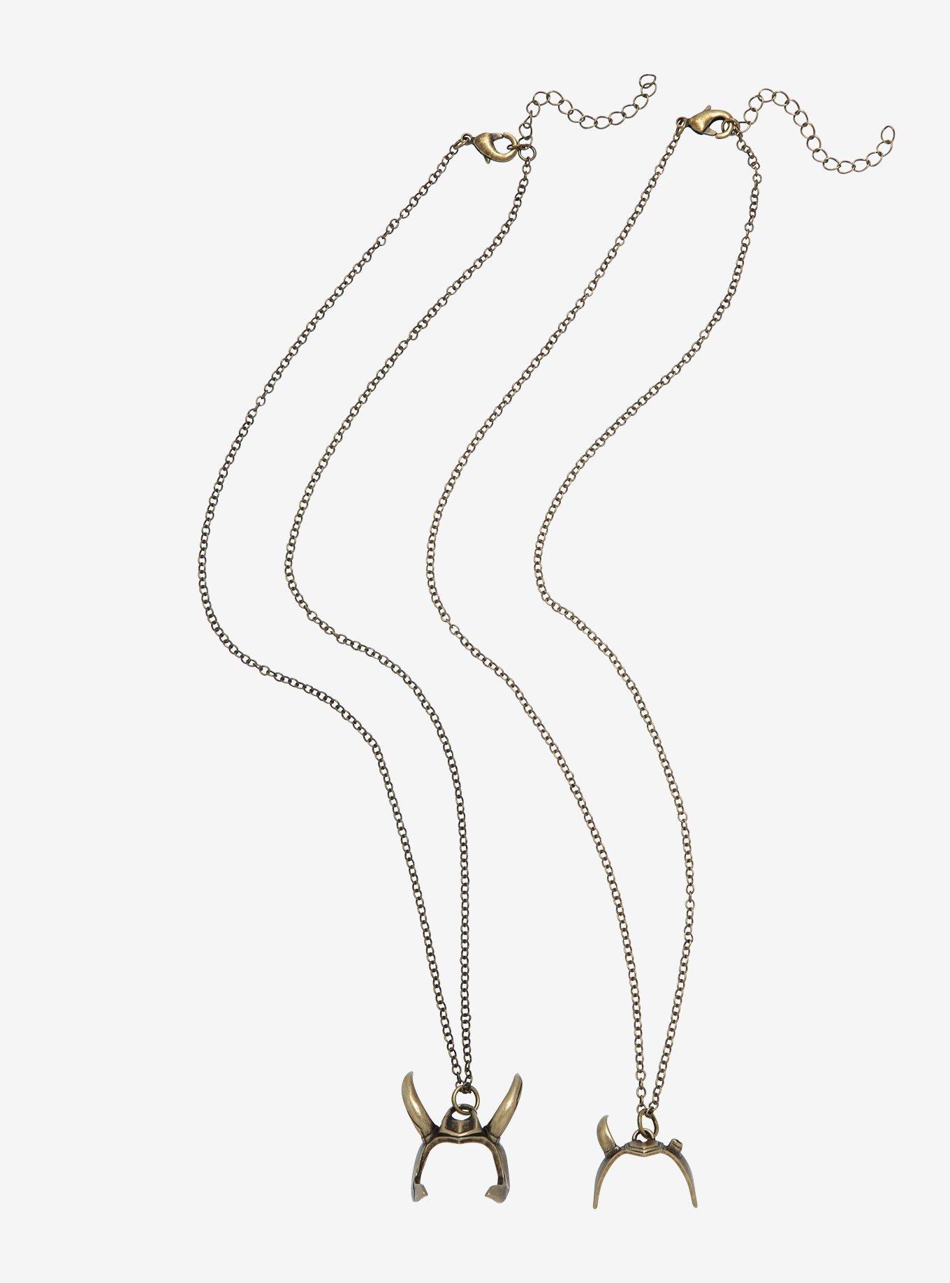 Marvel Loki & Sylvie Crowns Necklace Set - BoxLunch Exclusive, , alternate