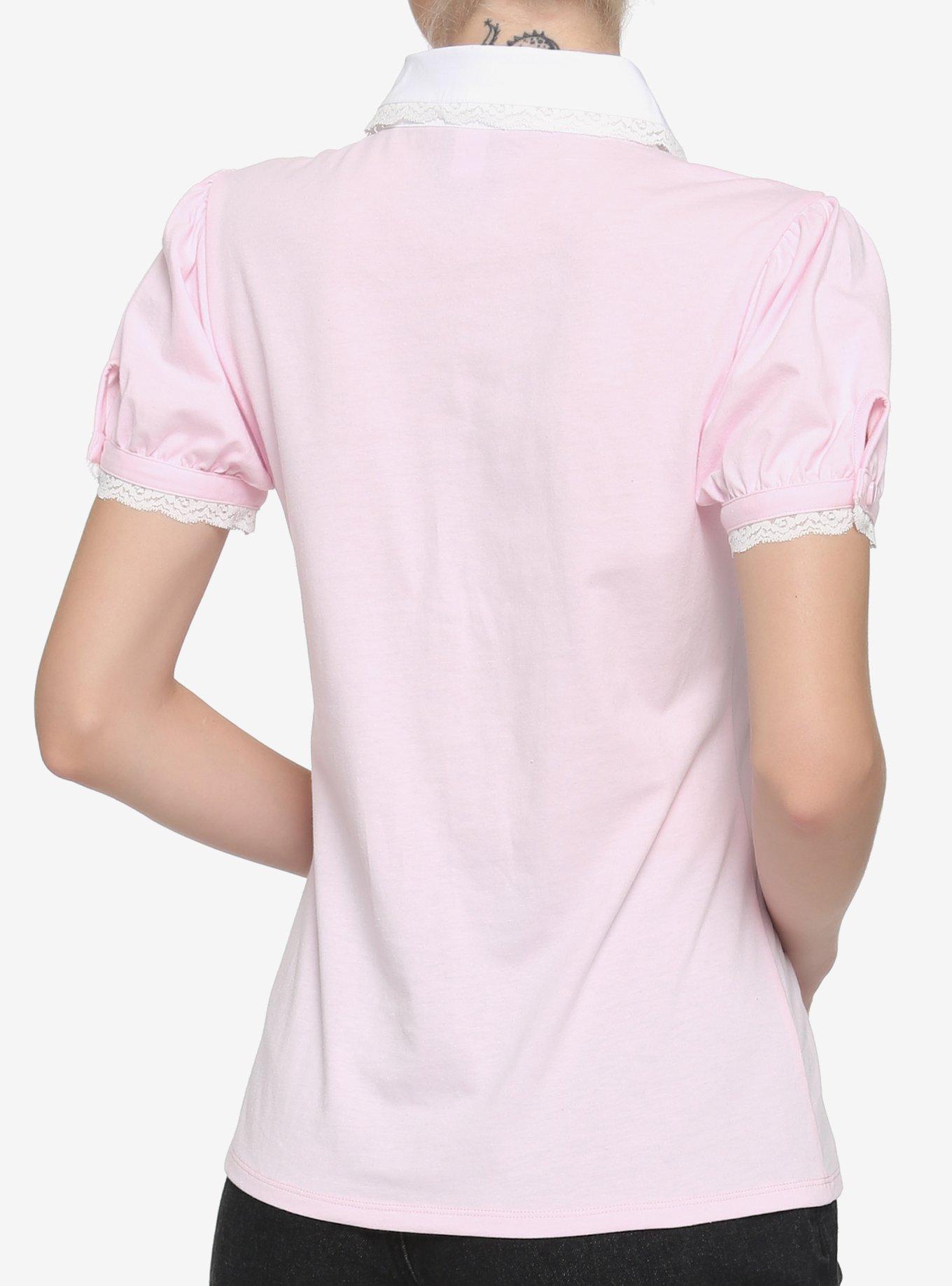 My Melody Pink Collared Girls Top, PINK, alternate