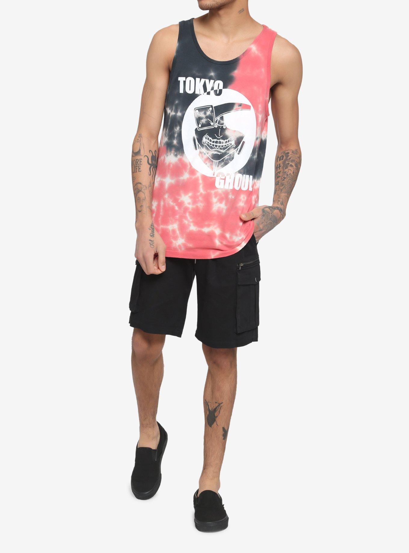 Tokyo Ghoul Mask Tie-Dye Tank Top, MULTI, alternate