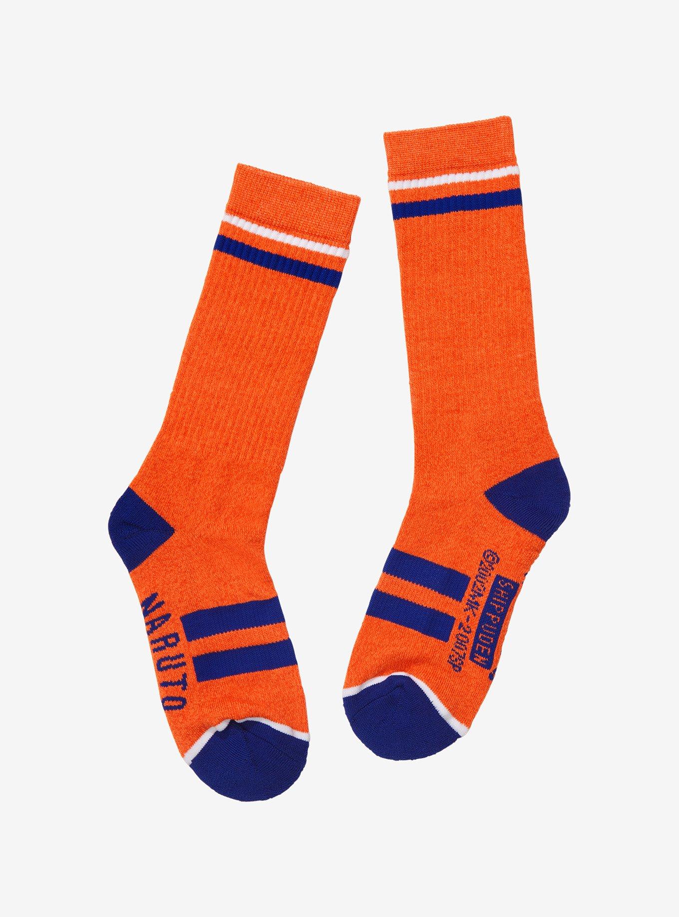 Naruto Shippuden Naruto Outfit Crew Socks, , alternate