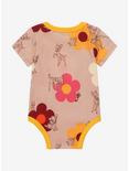 Disney Bambi 50th Anniversary Retro Flowers Allover Print Infant One-Piece - BoxLunch Exclusive, , alternate
