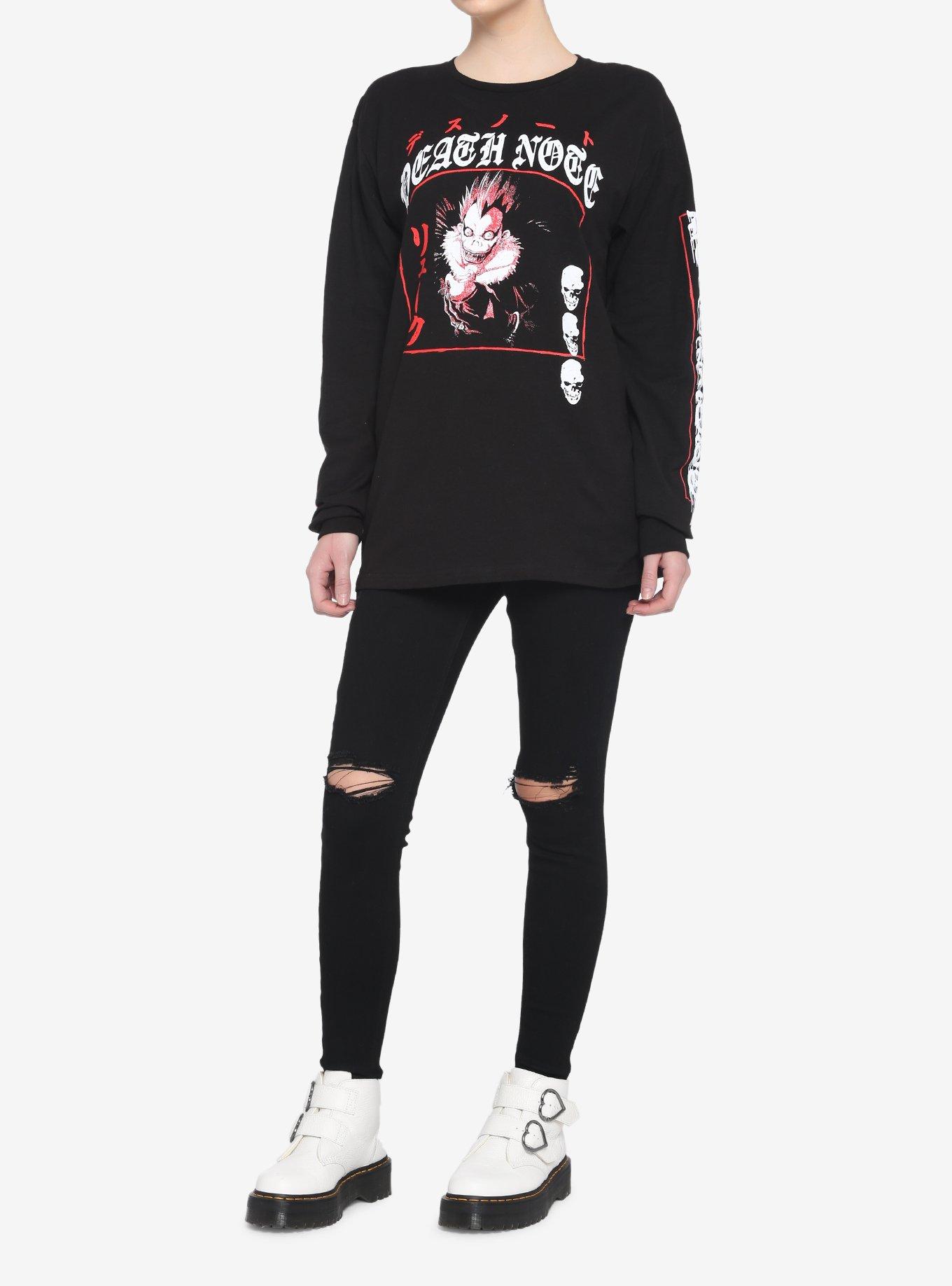 Death Note Ryuk Skull Girls Long-Sleeve T-Shirt, MULTI, alternate