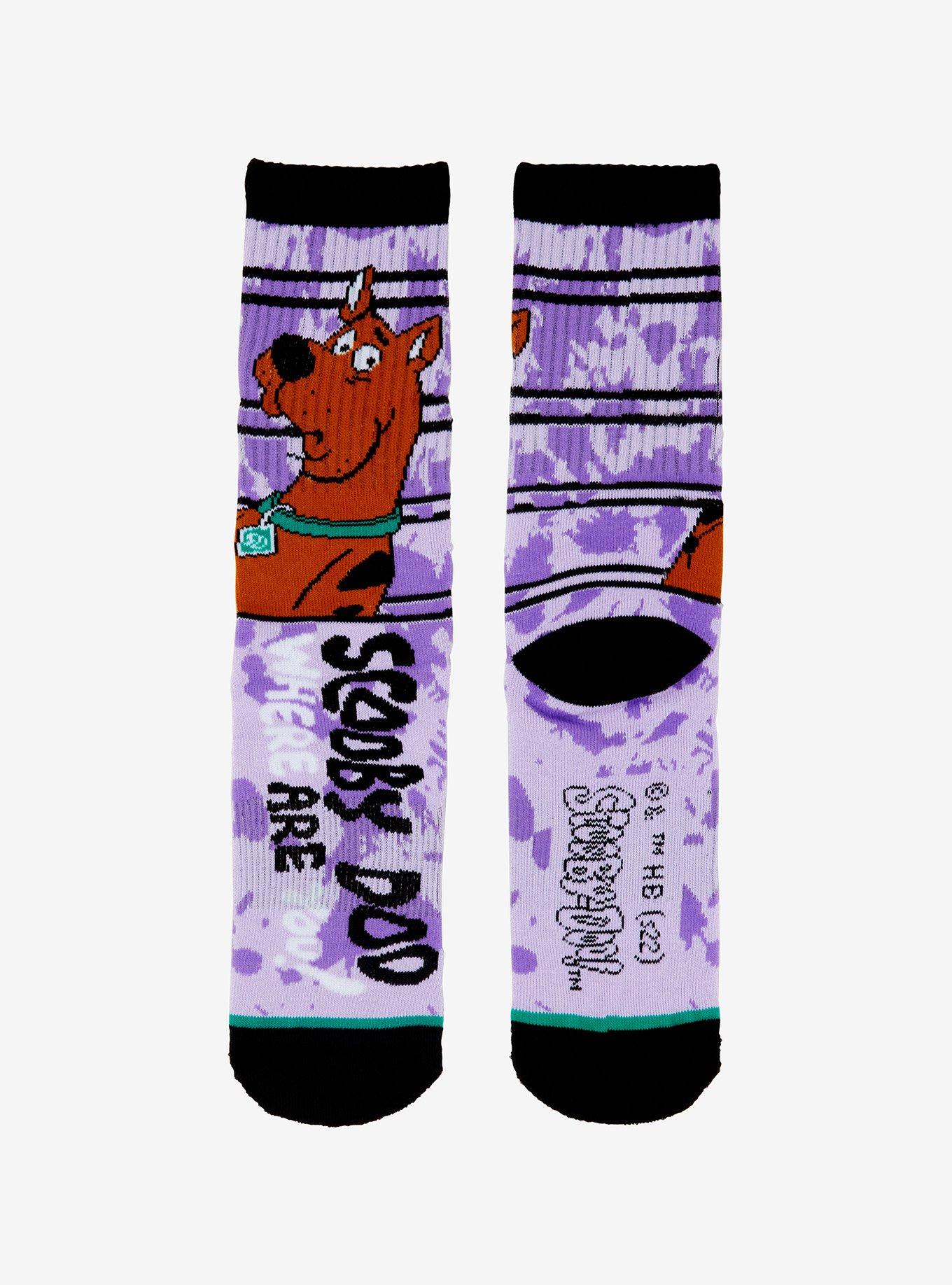 Scooby-Doo! Scooby Purple Tie-Dye Crew Socks, , alternate