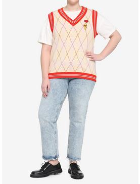 Her Universe Disney Winnie The Pooh Argyle Girls Sweater Vest Plus Size, , hi-res
