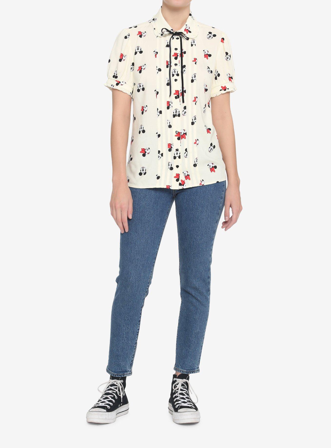 Her Universe Disney Mickey Mouse & Minnie Mouse Girls Woven Button-Up, MULTI, alternate