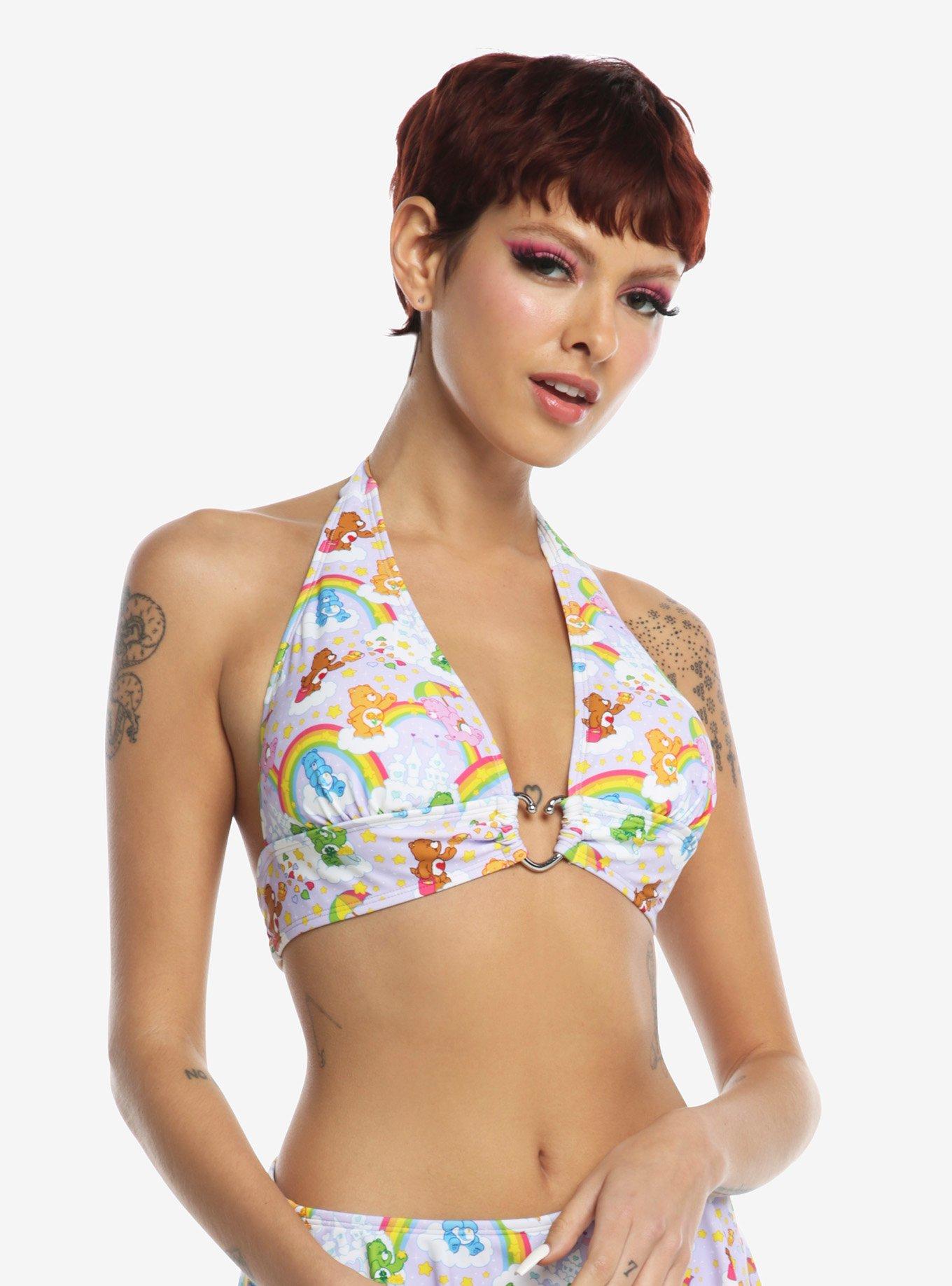 Care Bears Character Halter Triangle Swim Top, MULTI, alternate
