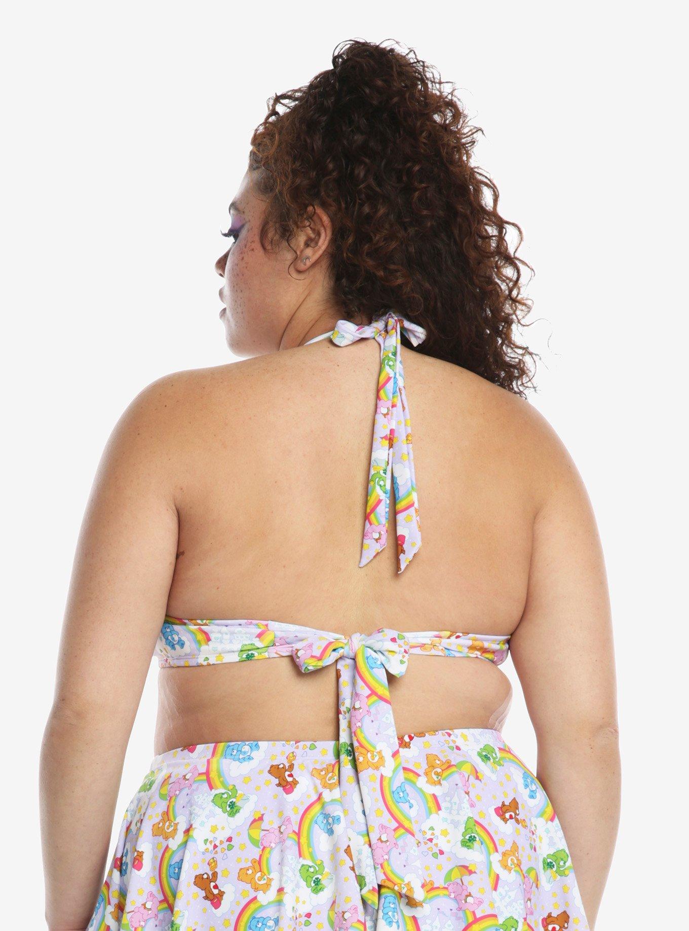 Care Bears Character Halter Triangle Swim Top Plus Size, MULTI, alternate
