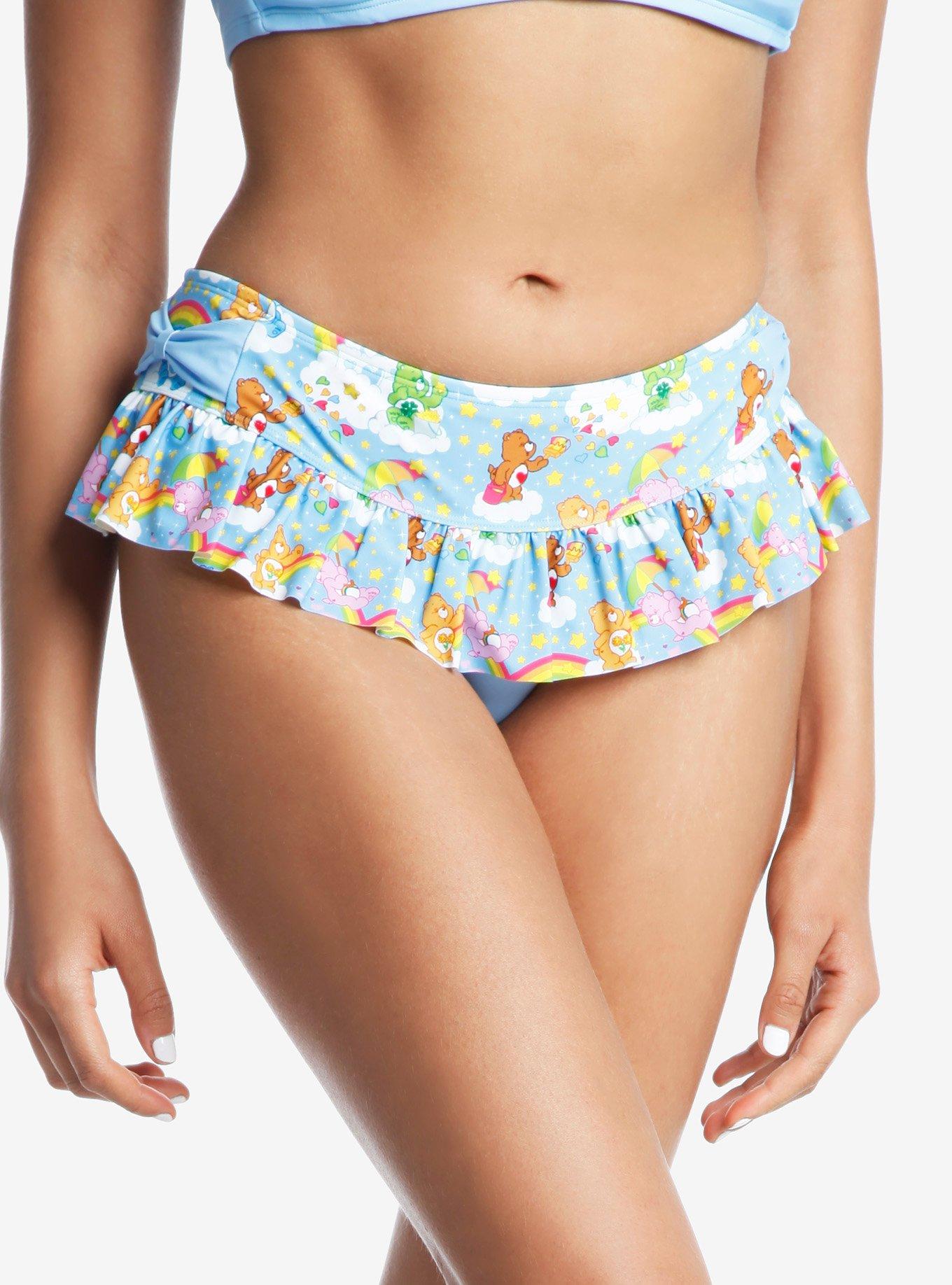 Care Bears Grumpy Bear High-Waisted Swim Bottoms, MULTI, alternate