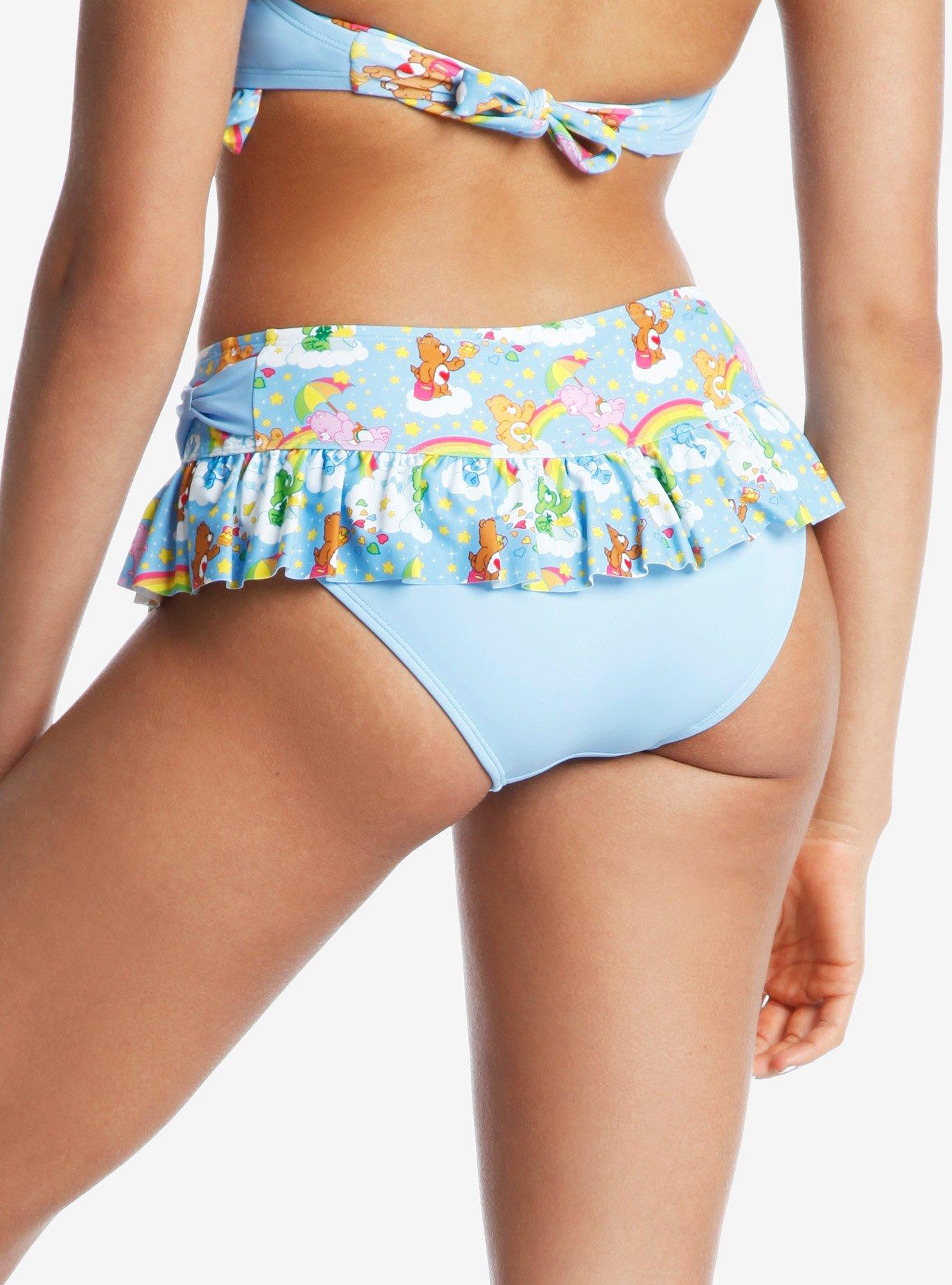 Care Bears Grumpy Bear High-Waisted Swim Bottoms, MULTI, alternate