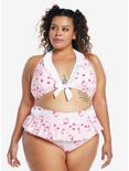 Hello Kitty Strawberry Halter Swim Top Plus Size, MULTI, alternate