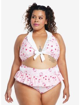 Hello Kitty Strawberry Halter Swim Top Plus Size, , hi-res