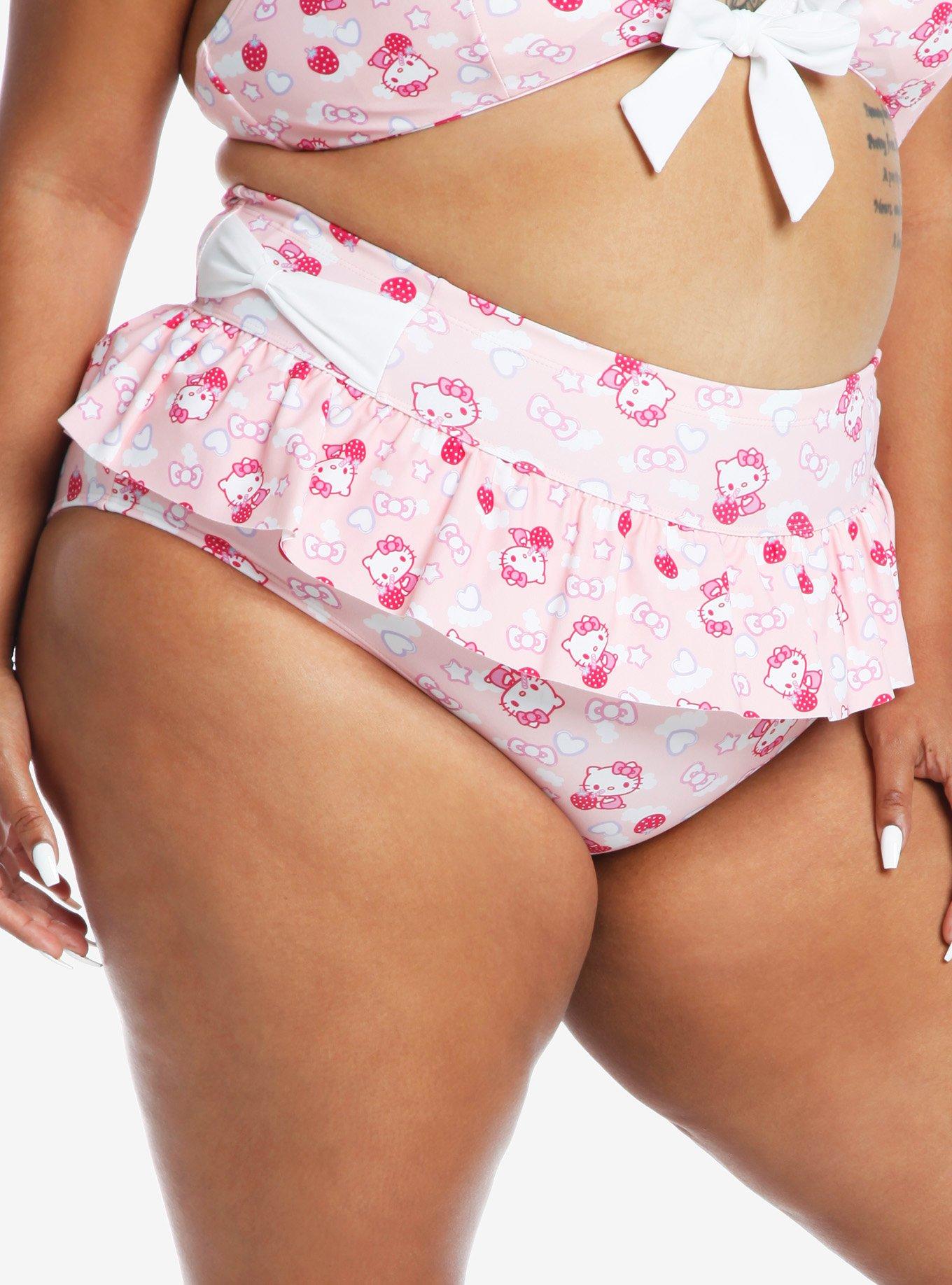Hello Kitty Strawberry Skirted Swim Bottoms Plus Size, MULTI, alternate