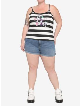 The Nightmare Before Christmas Lock Shock & Barrel Girls Crop Strappy Tank Top Plus Size, , hi-res