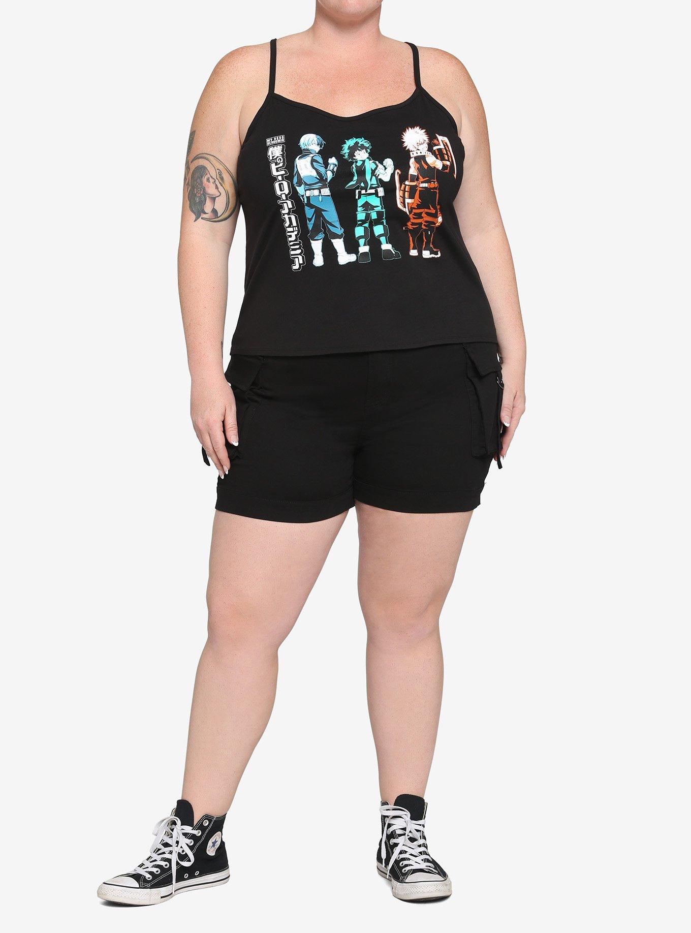 My Hero Academia Trio Girls Crop Cami Plus Size, MULTI, alternate