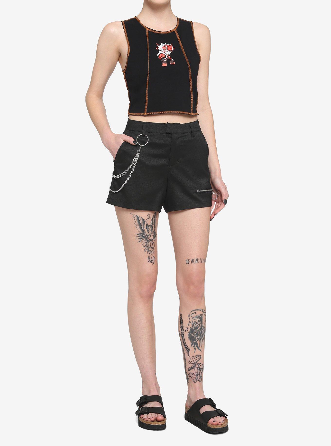 My Hero Academia Chibi Bakugo Girls Crop Tank Top, MULTI, alternate