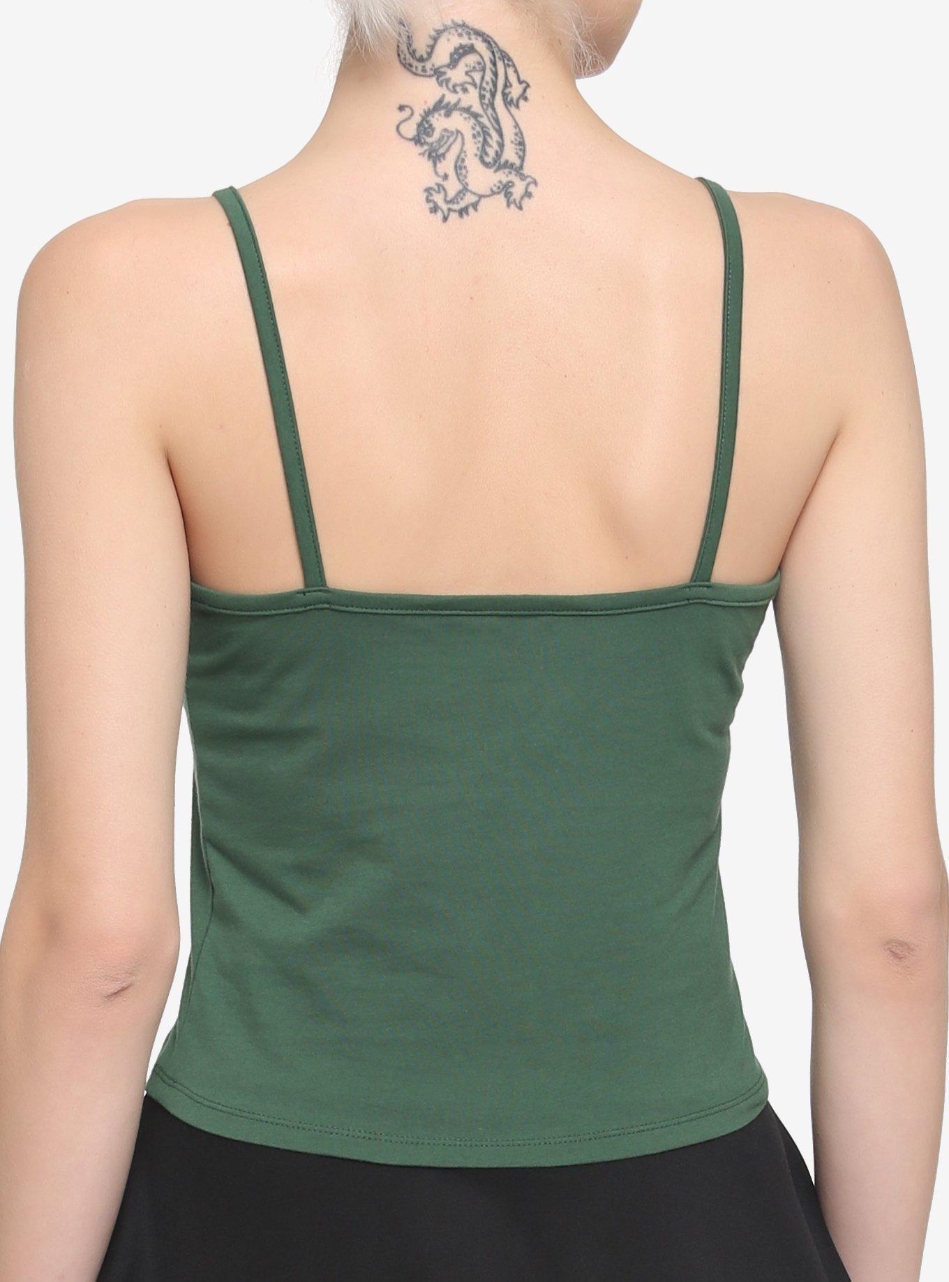 Harry Potter Slytherin Girls Strappy Crop Tank Top, MULTI, alternate