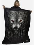 Forest Wolf Fleece Blanket, , alternate