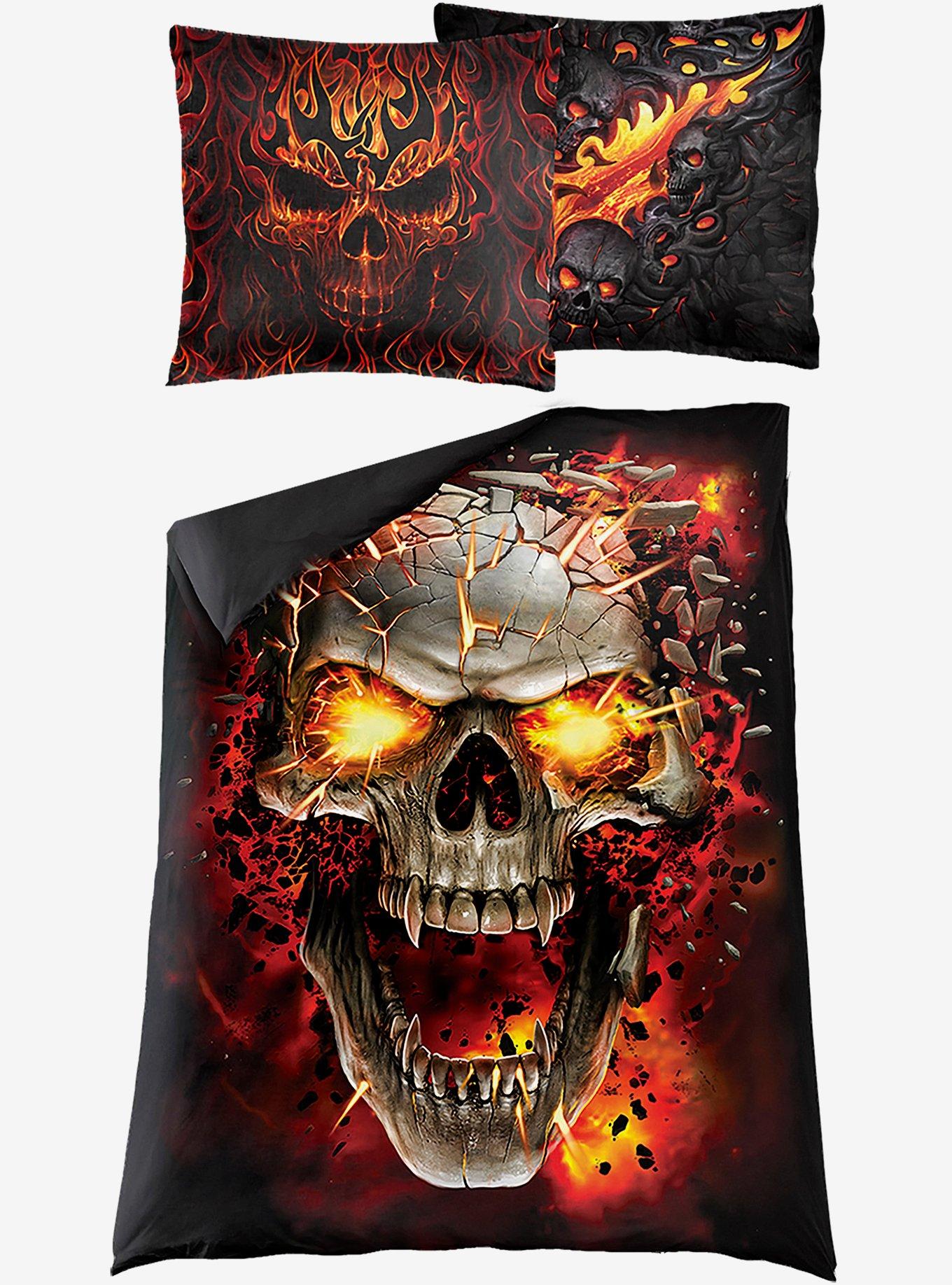 Skull Blast Single Duvet Reversible Bedding Set