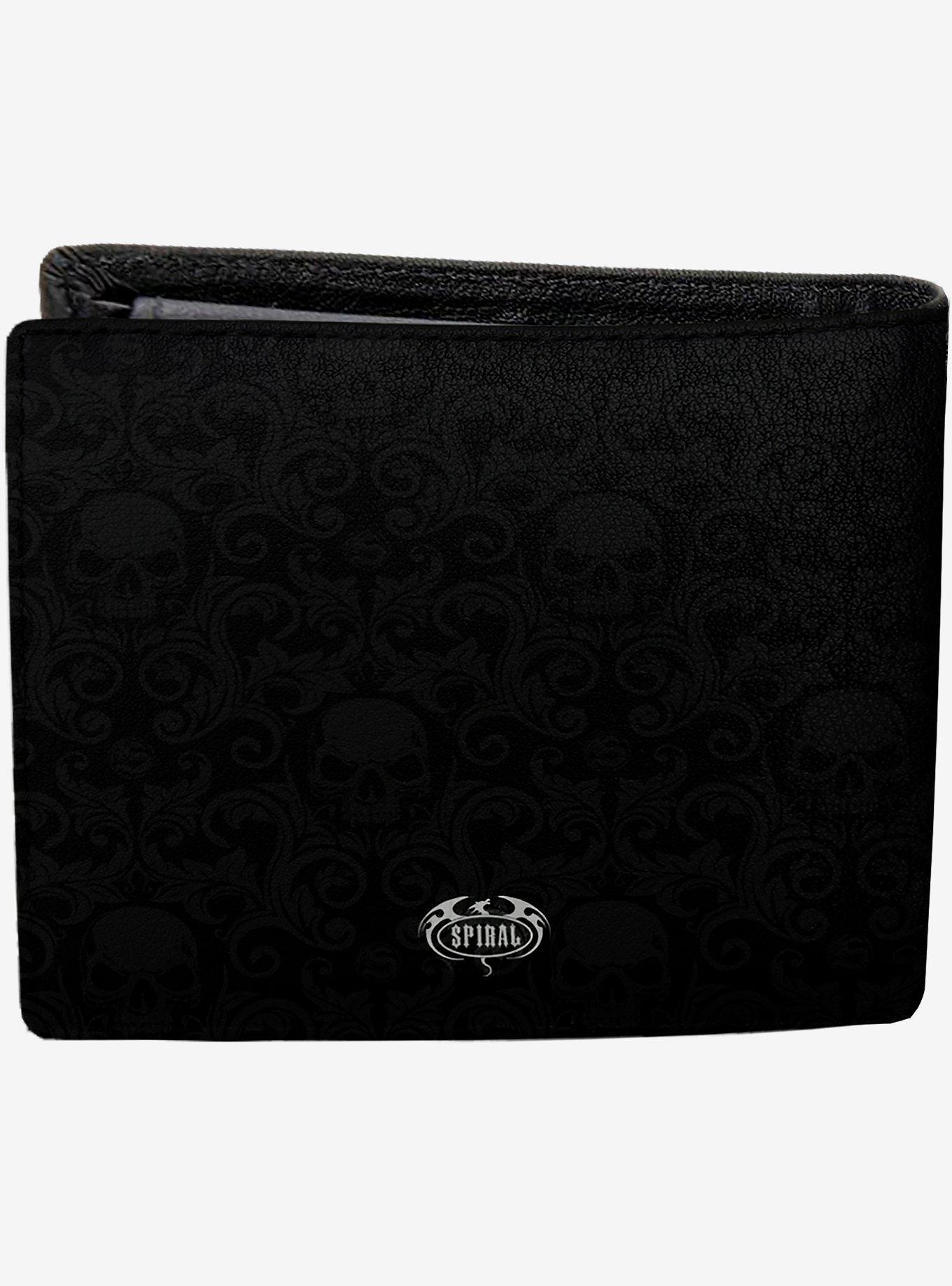 Skull Scroll Bifold RFID Wallet, , alternate