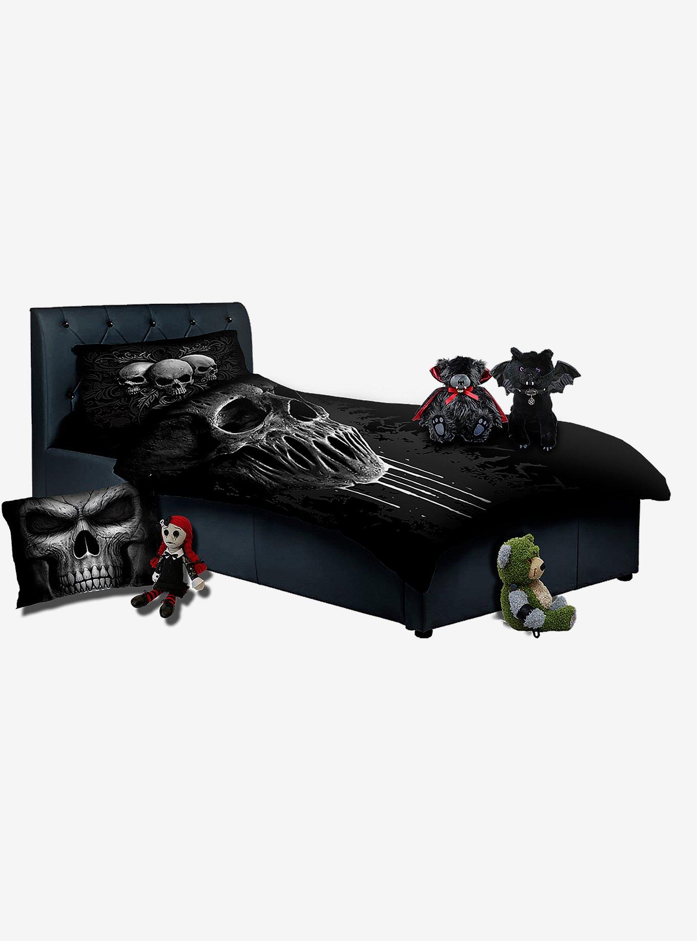 Skull Scroll Single Duvet Bedding Set, , alternate