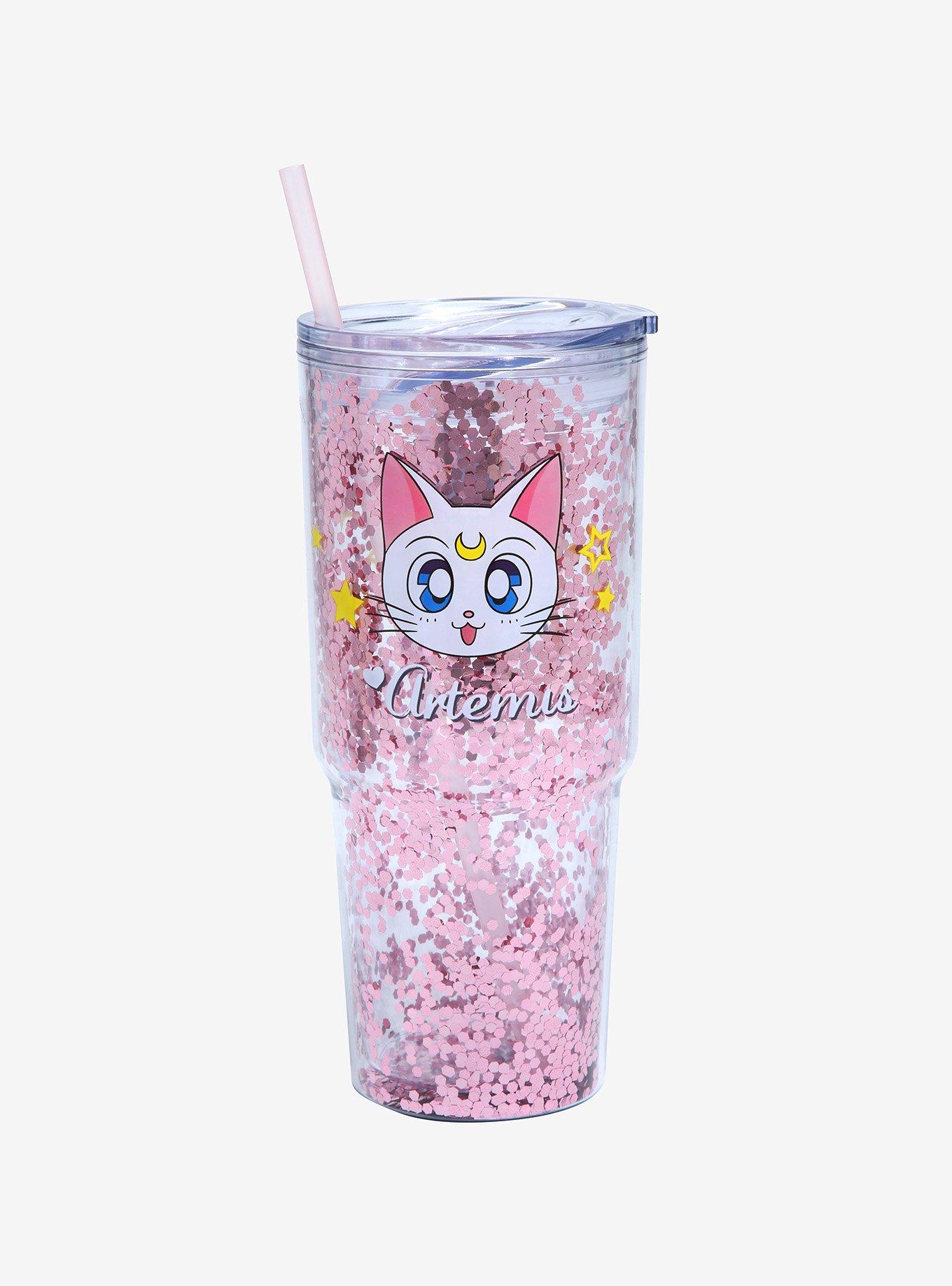 Sailor Moon Luna & Artemis Glitter Tumbler, , alternate