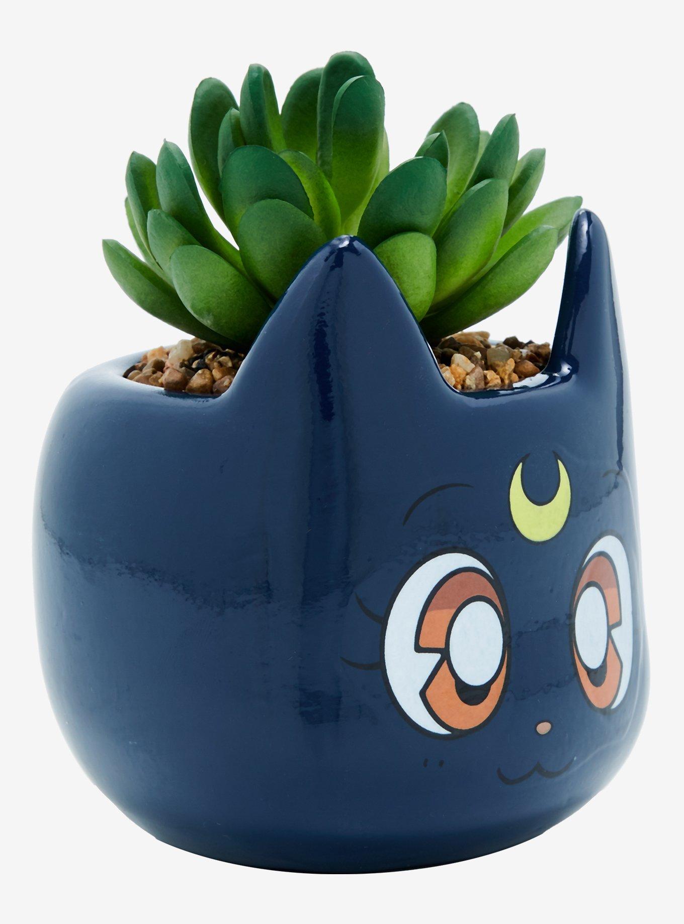 Sailor Moon Luna Faux Succulent Planter, , alternate