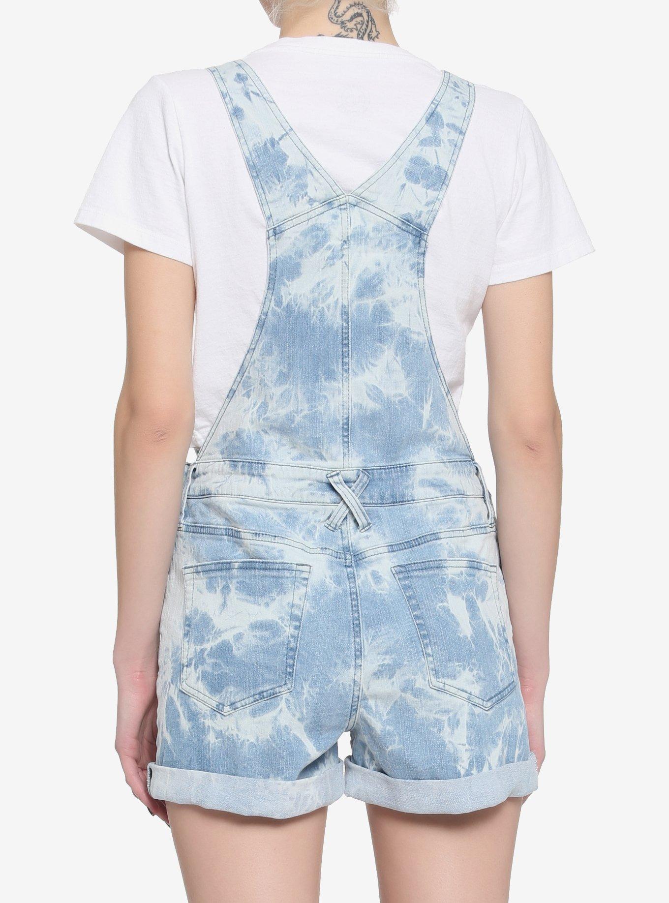 Disney Lilo & Stitch Angel & Stitch Acid Wash Shortalls, MULTI, alternate