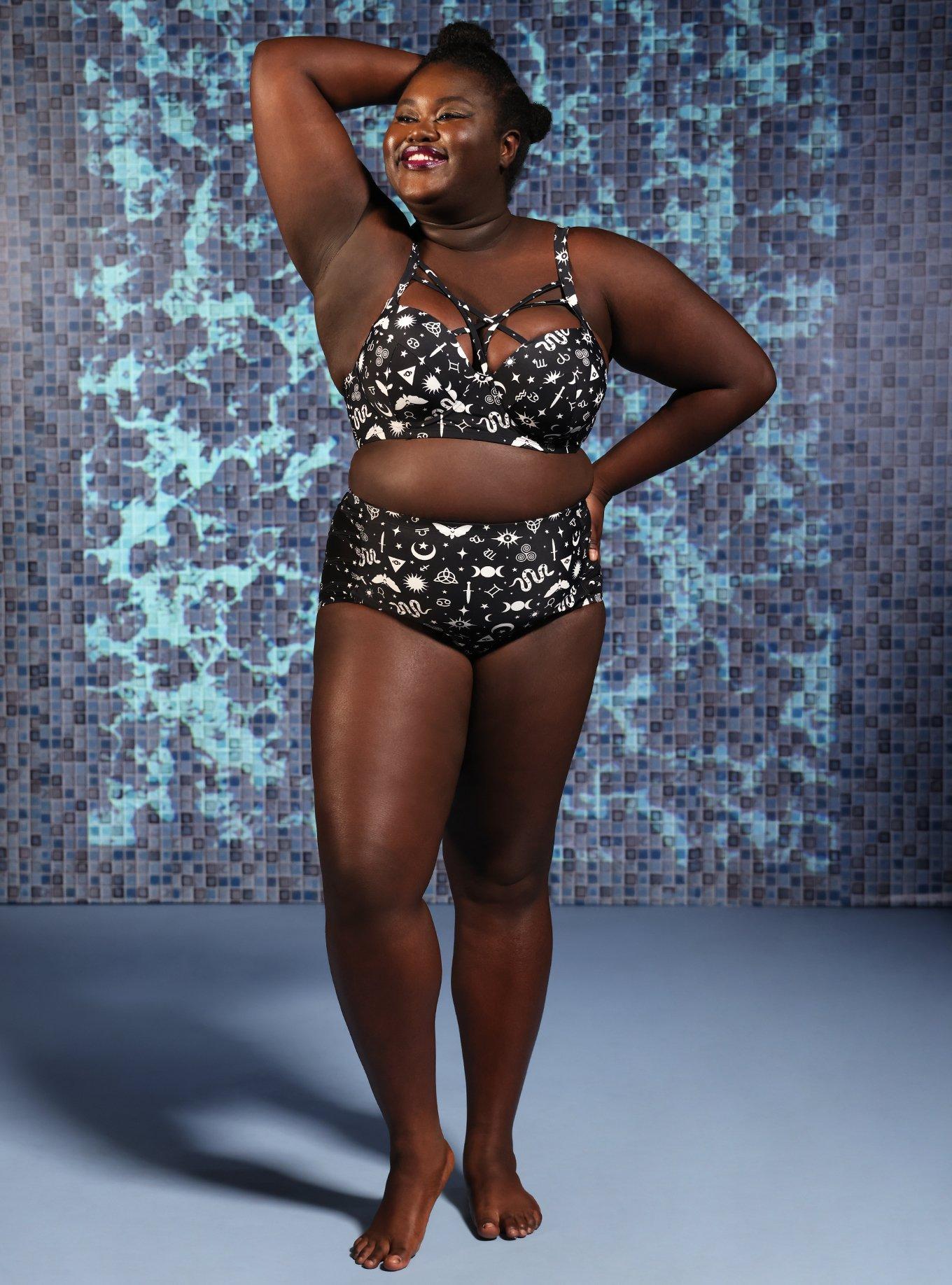 Celestial Icons Tringle Swim Top Plus Size, MULTI, alternate