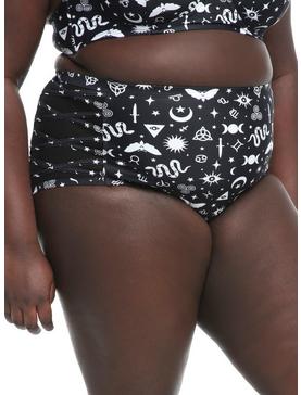 Celestial Icons High-Waisted Swim Bottoms Plus Size, , hi-res
