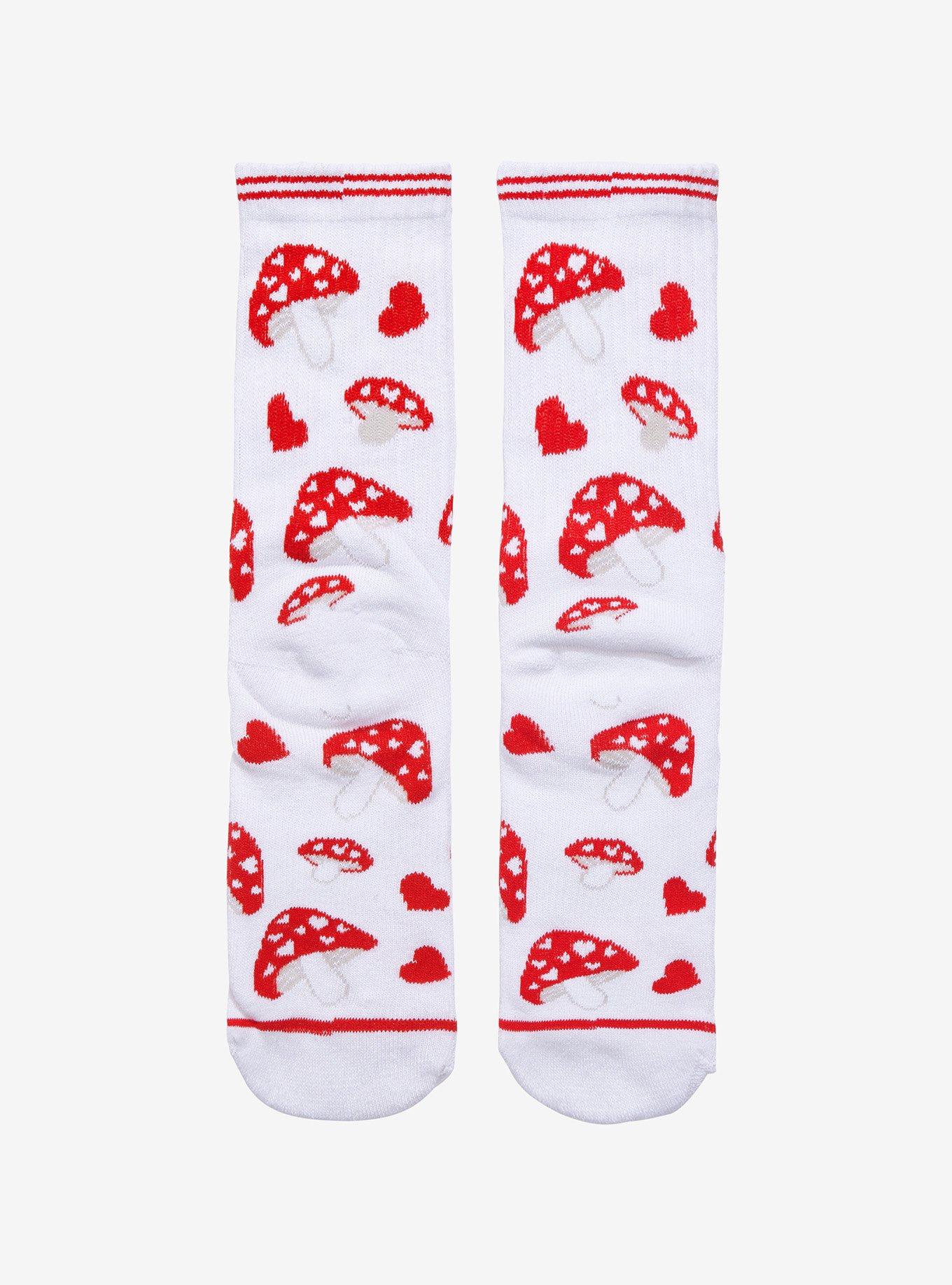 Mushroom Heart Varsity Crew Socks, , alternate