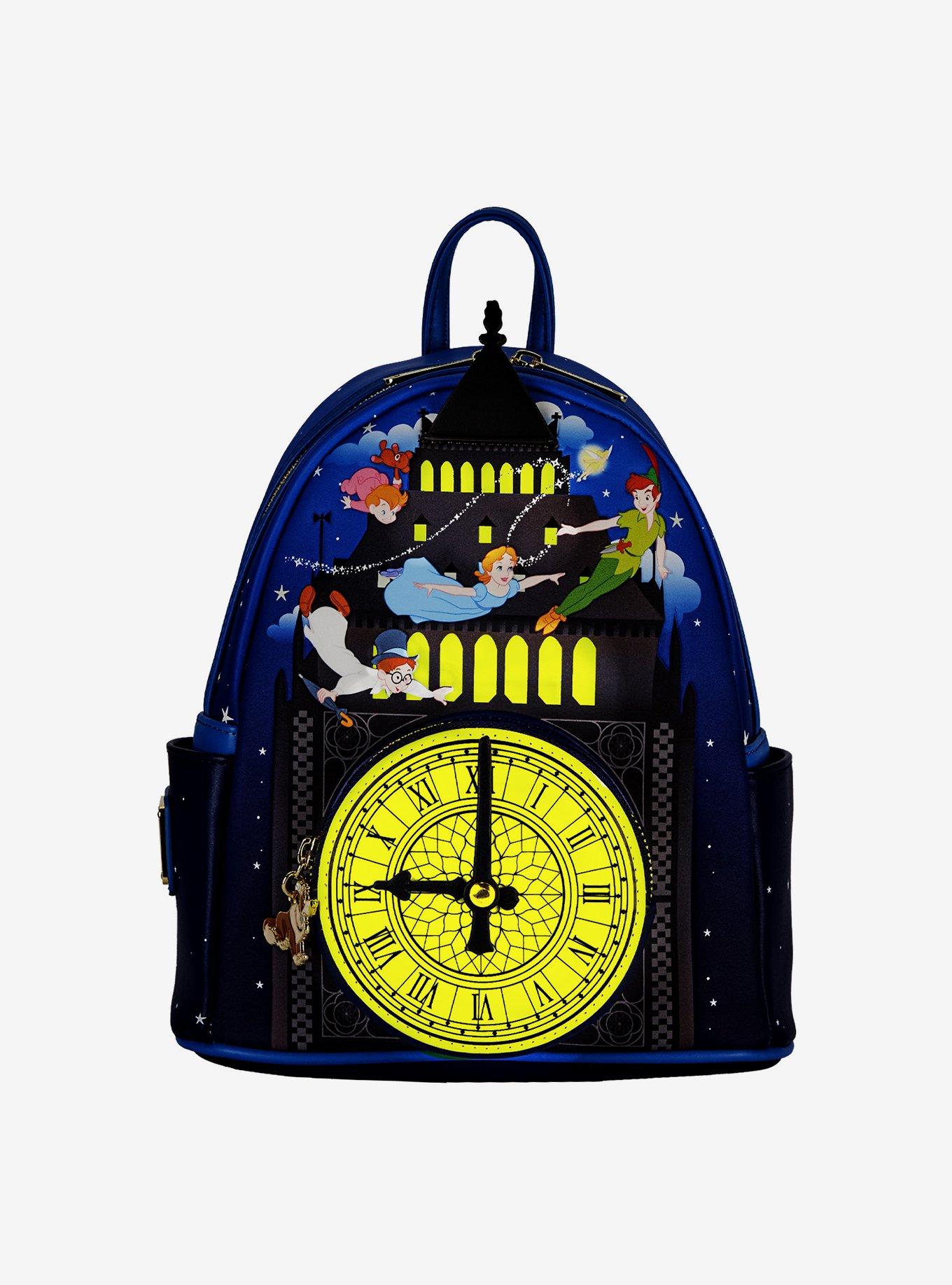 Loungefly Disney Peter Pan Clock Glow-In-The-Dark Mini Backpack, , alternate
