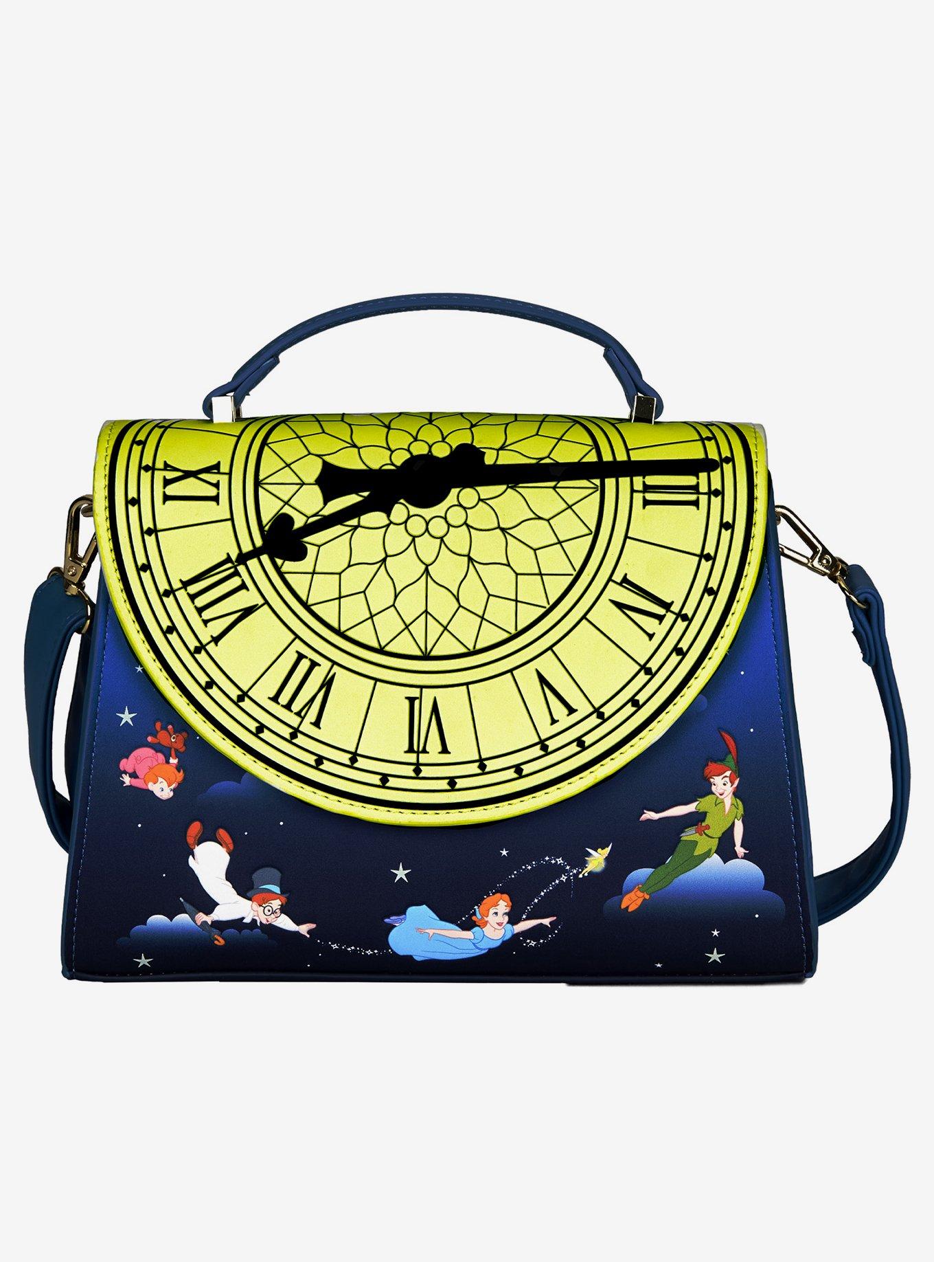 Loungefly Disney Peter Pan Clock Glow-In-The-Dark Crossbody Bag, , alternate