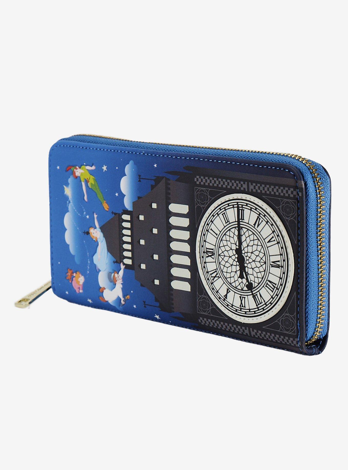 Loungefly Disney Peter Pan Clock Glow-In-The-Dark Zipper Wallet, , alternate