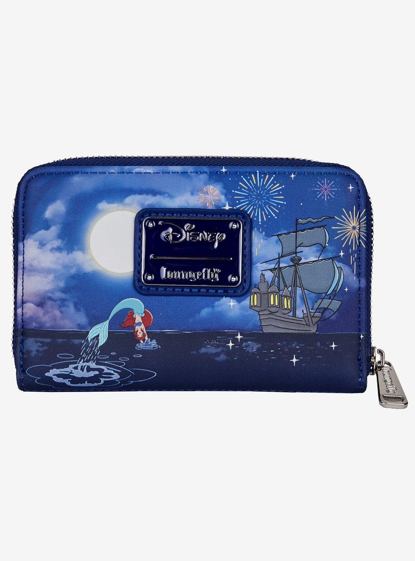 Loungefly Disney The Little Mermaid Ariel Fireworks Glow-In-The-Dark Zipper Wallet, , alternate