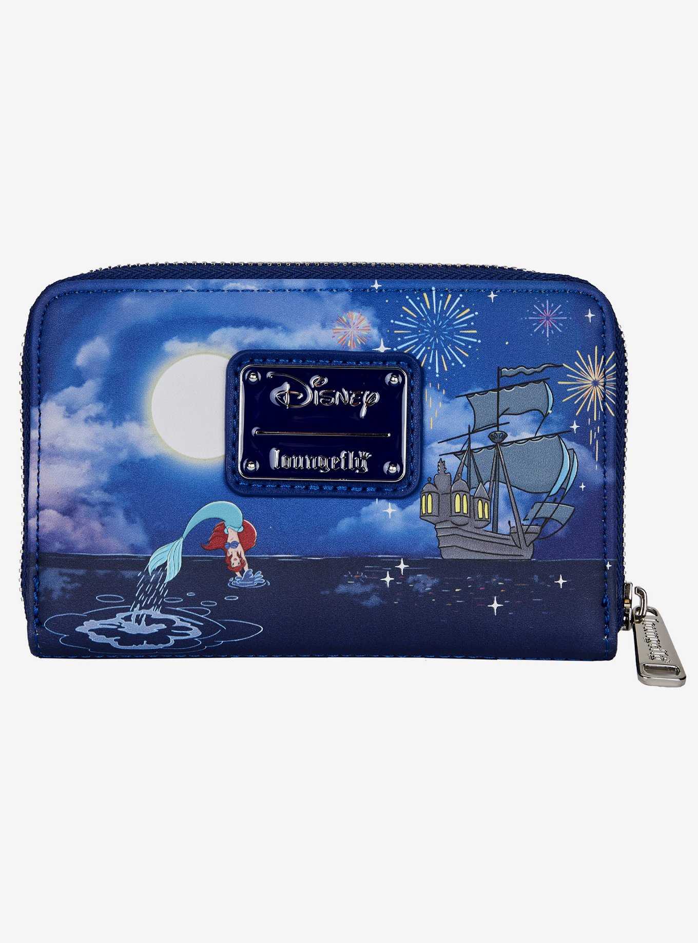 Loungefly Disney The Little Mermaid Ariel Fireworks Glow-In-The-Dark Zipper Wallet, , hi-res