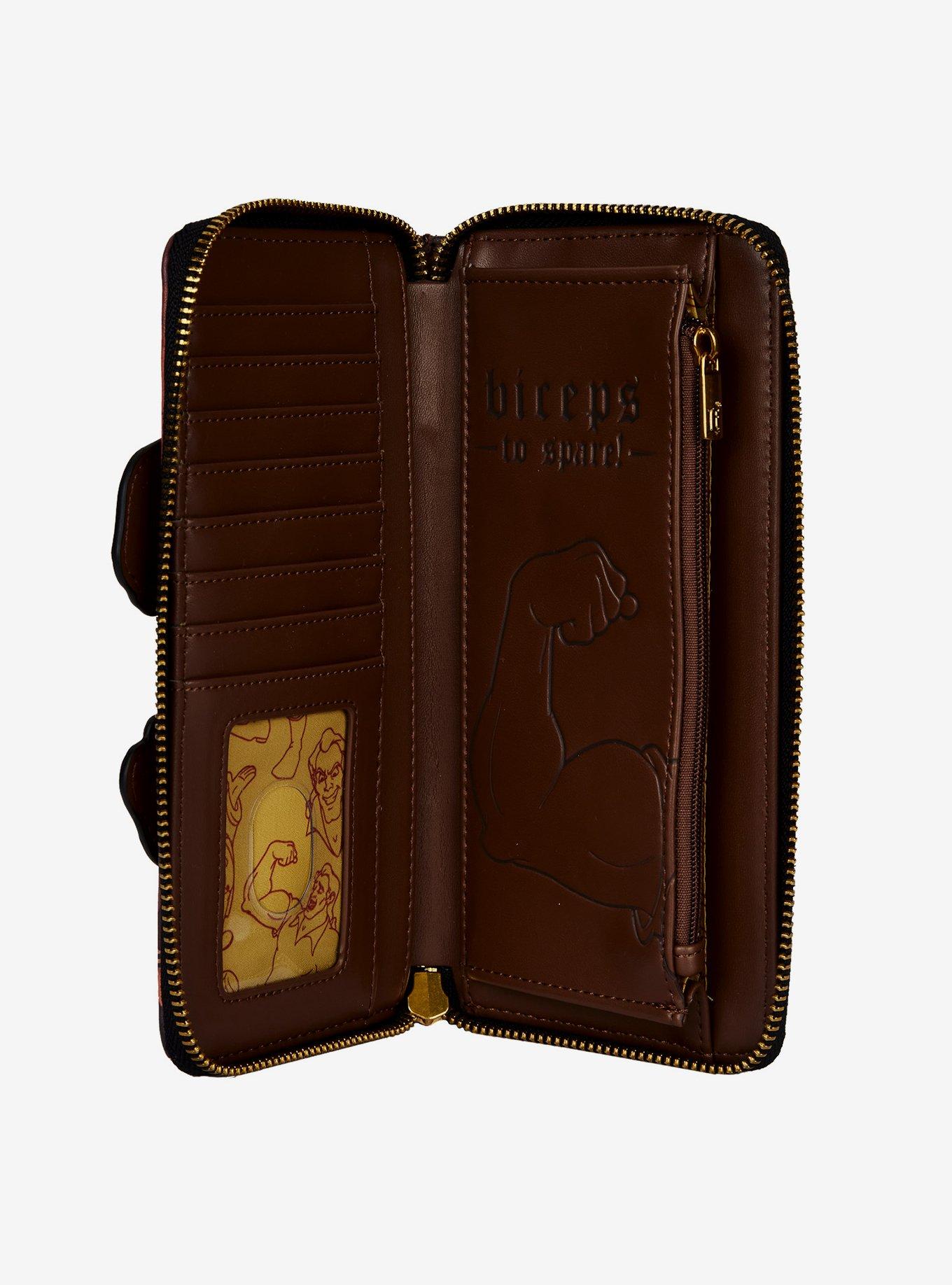 Loungefly Disney Beauty And The Beast Gaston Tavern Zipper Wallet, , alternate