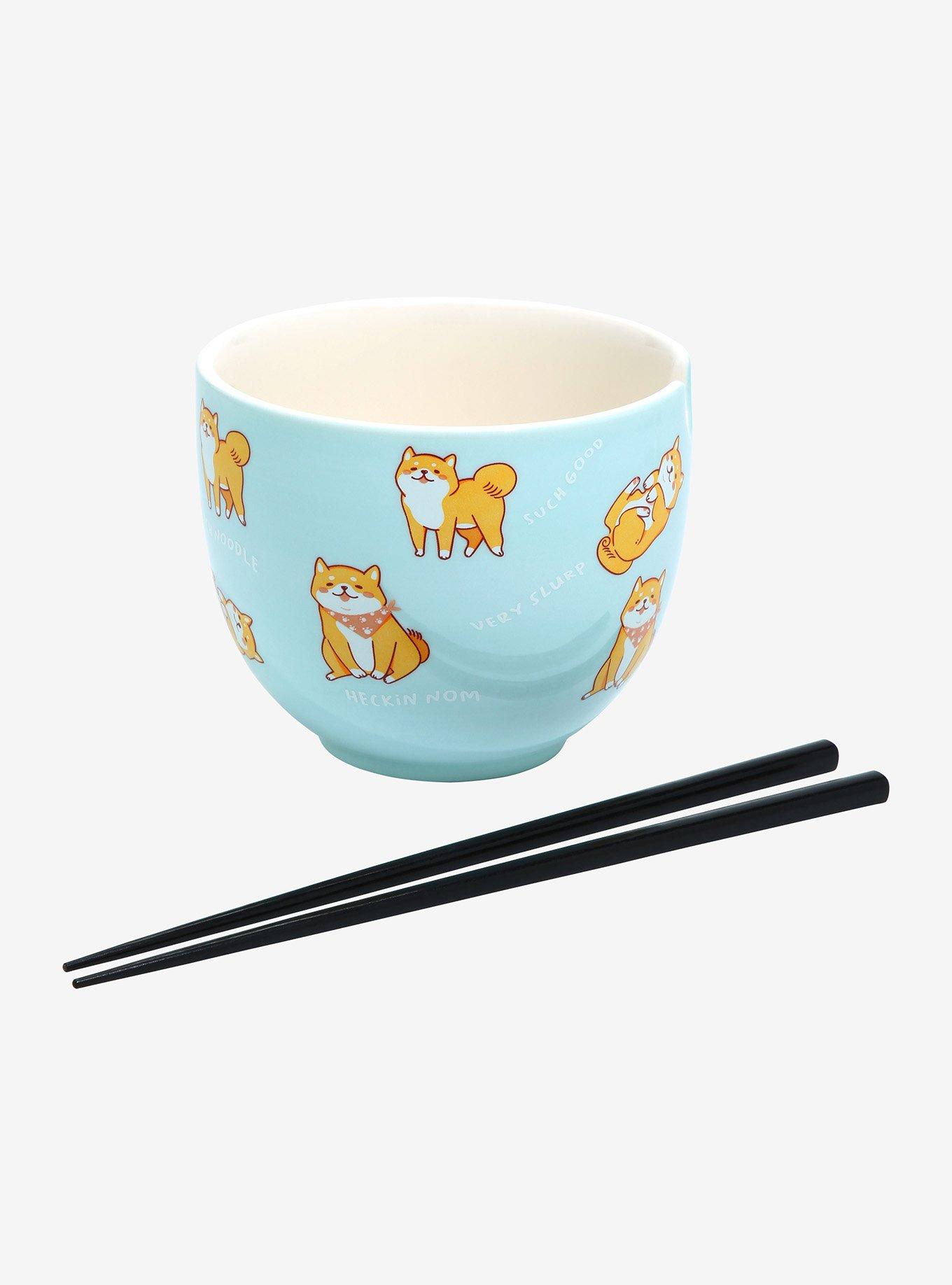 Shiba Inu Ramen Bowl With Chopsticks, , alternate