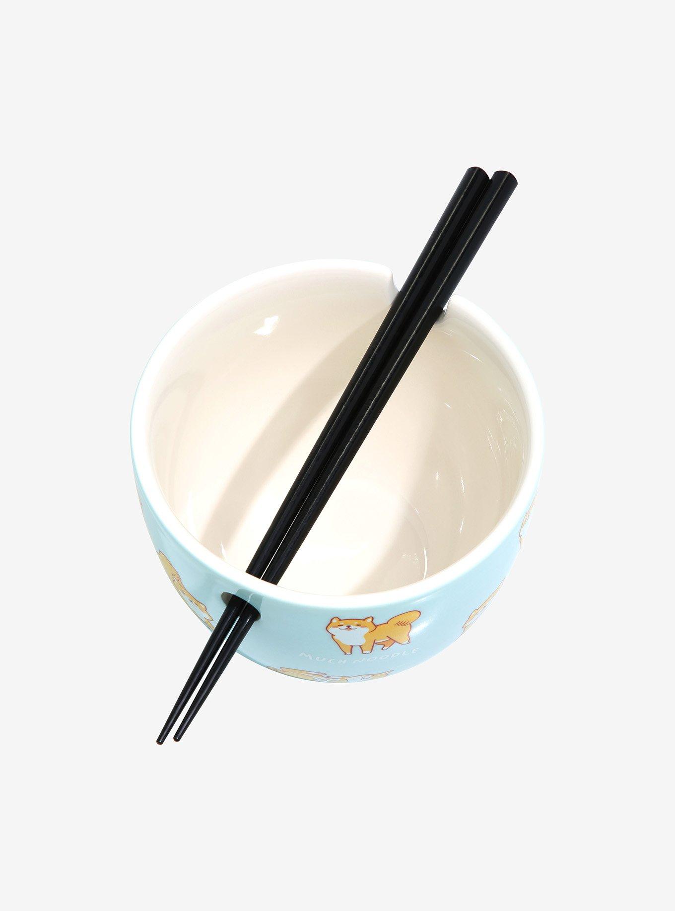 Shiba Inu Ramen Bowl With Chopsticks, , alternate