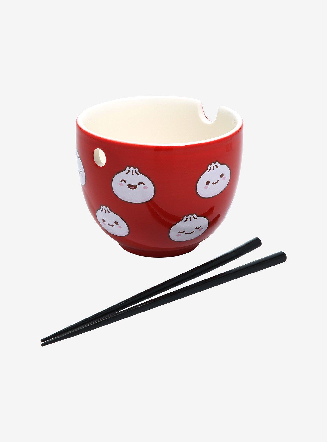 Steamed Bun Ramen Bowl With Chopsticks, , alternate