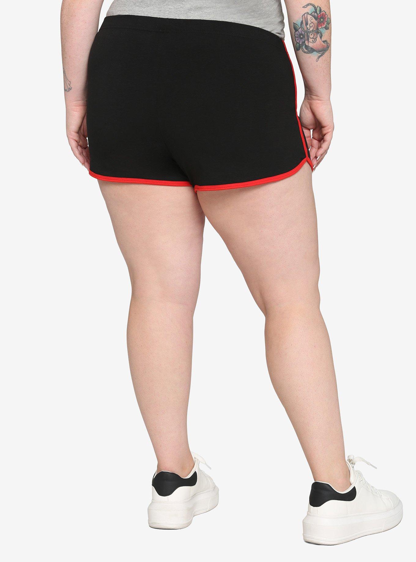 Scream Ghost Face Girl Soft Shorts Plus Size, MULTI, alternate