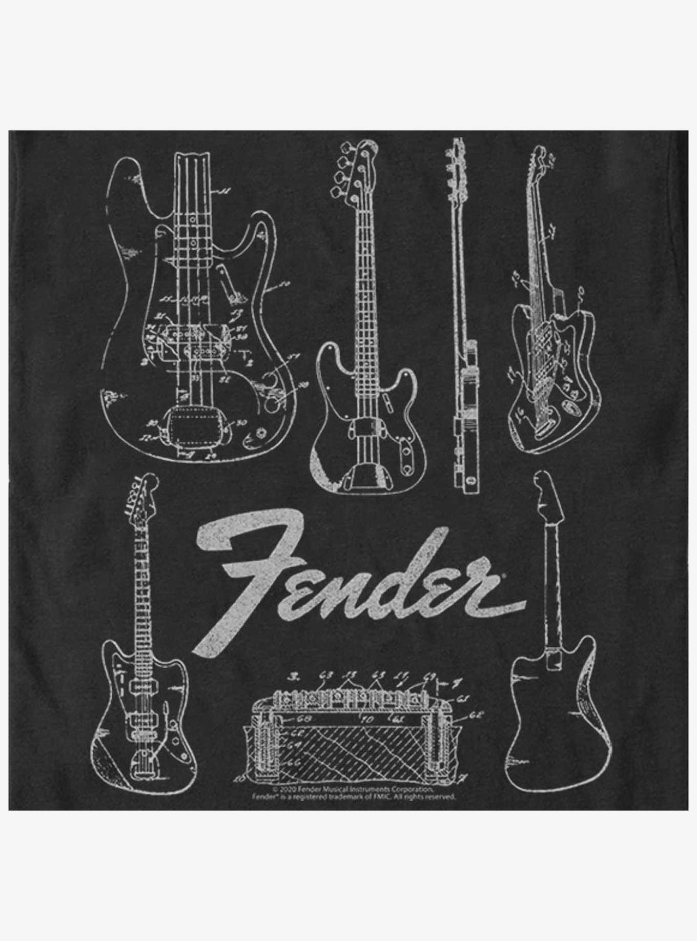 Fender Chart Youth T-Shirt, BLACK, alternate