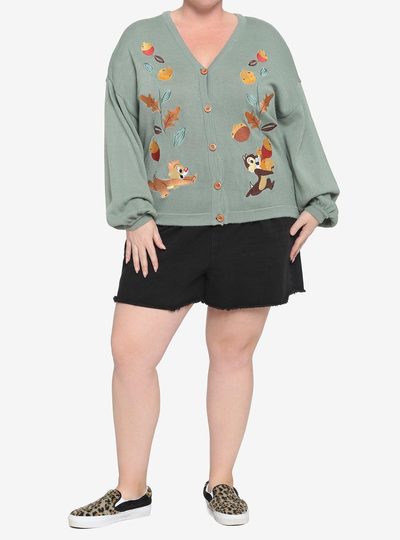 Her Universe Disney Chip 'N' Dale Girls Slouchy Cardigan Plus Size, MULTI, alternate
