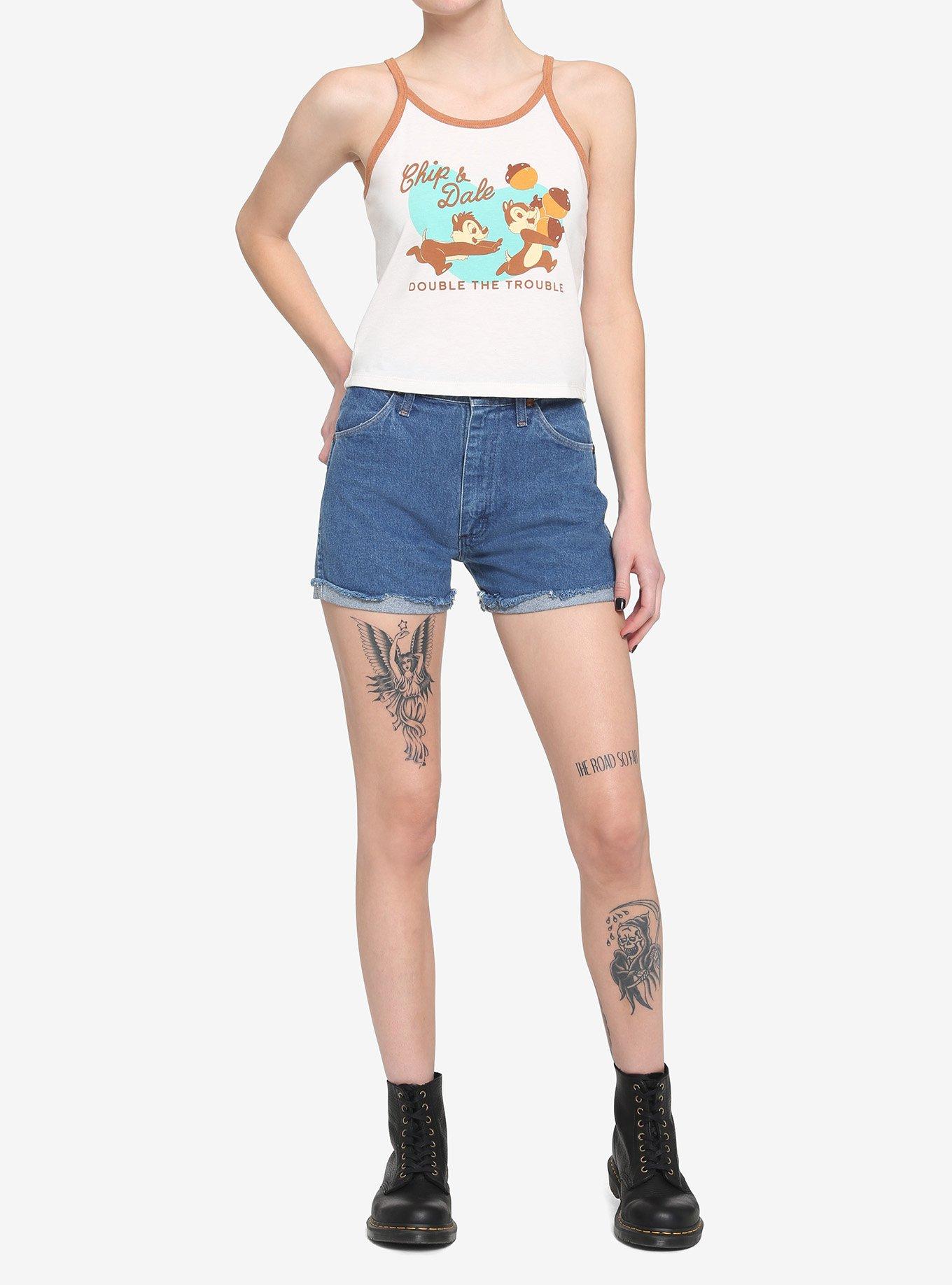 Her Universe Disney Chip'N' Dale Contrast Girls Tank Top, MULTI, alternate