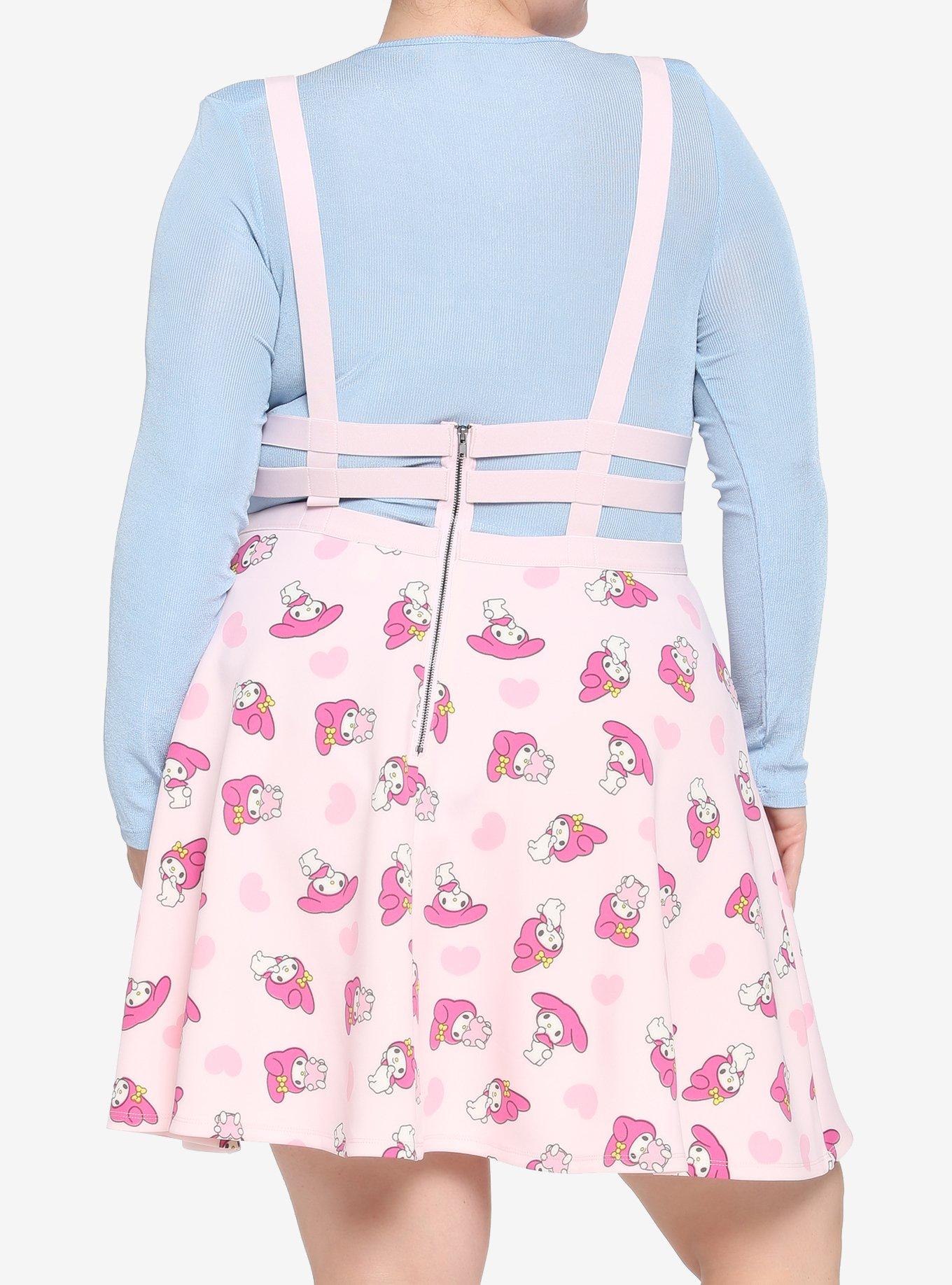 My Melody Strappy Suspender Skirt Plus Size, MULTI, alternate