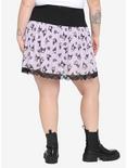 Kuromi Mesh Lace-Up Skirt Plus Size, MULTI, alternate