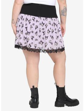 Kuromi Mesh Lace-Up Skirt Plus Size, , hi-res